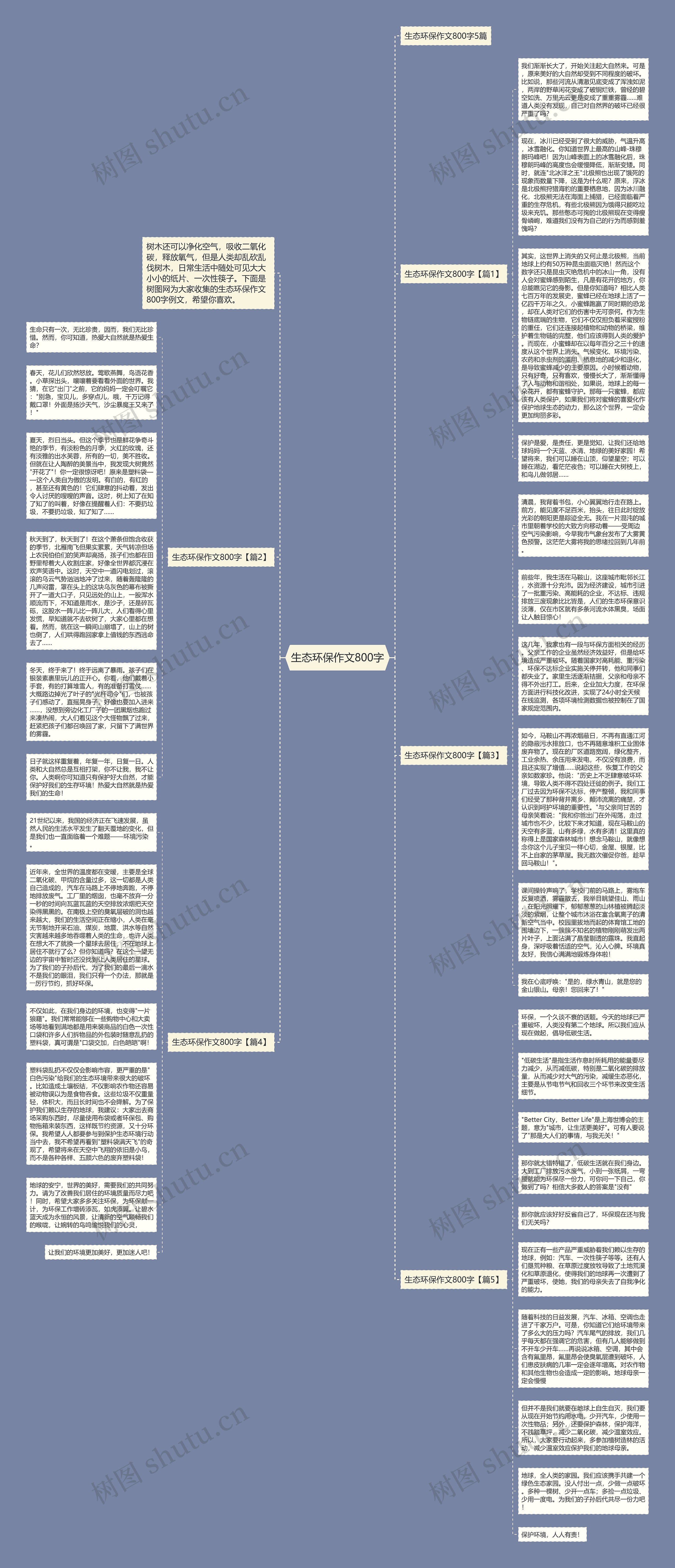 生态环保作文800字思维导图