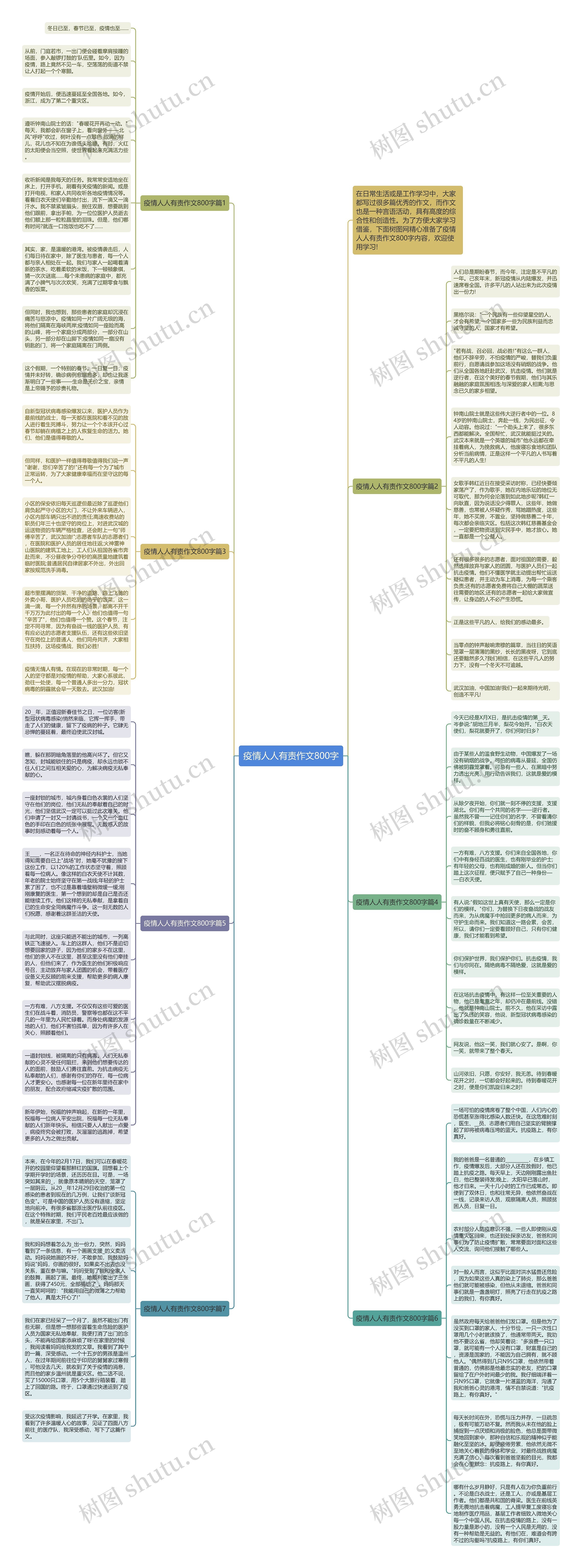 疫情人人有责作文800字思维导图