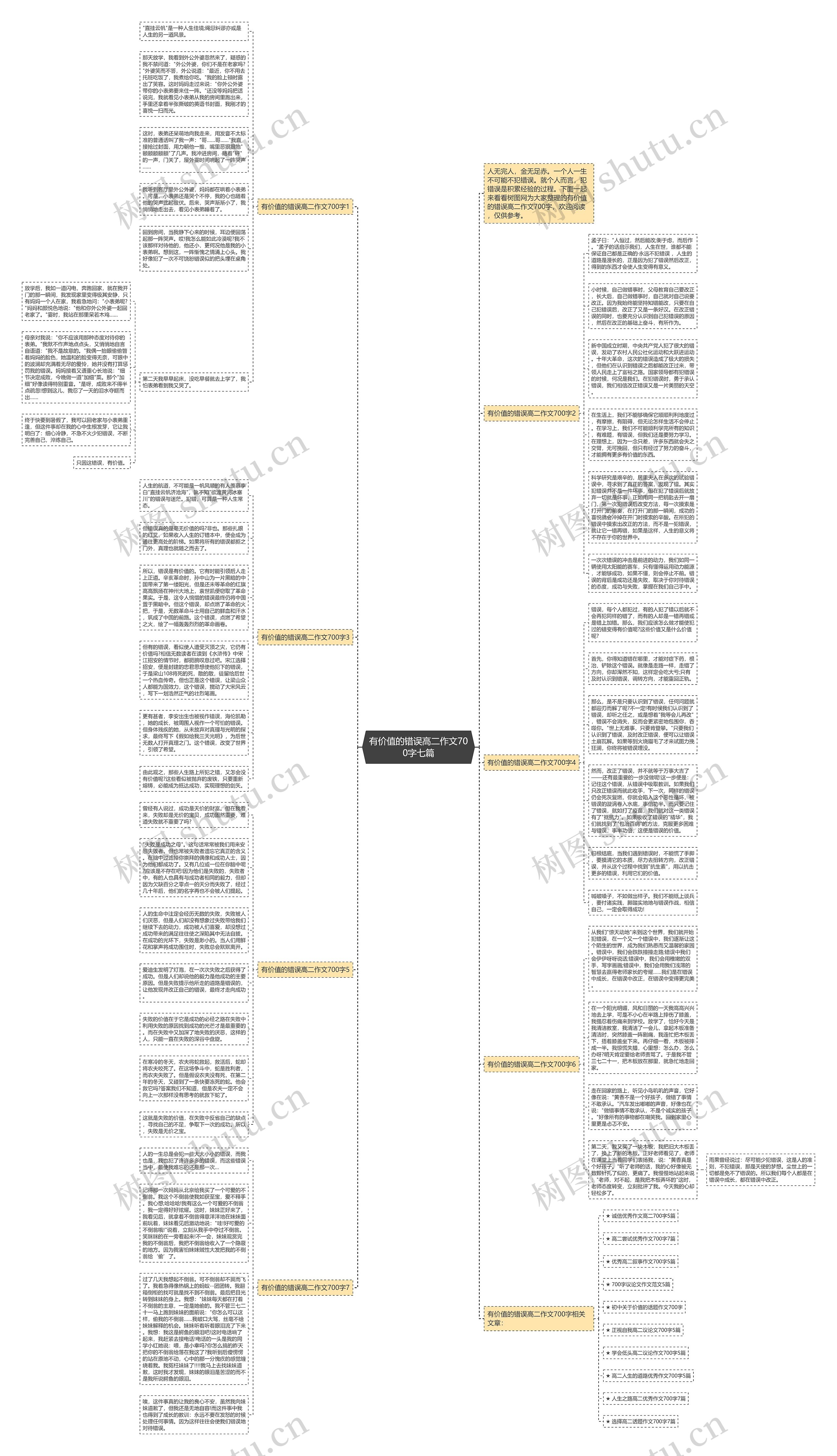有价值的错误高二作文700字七篇思维导图