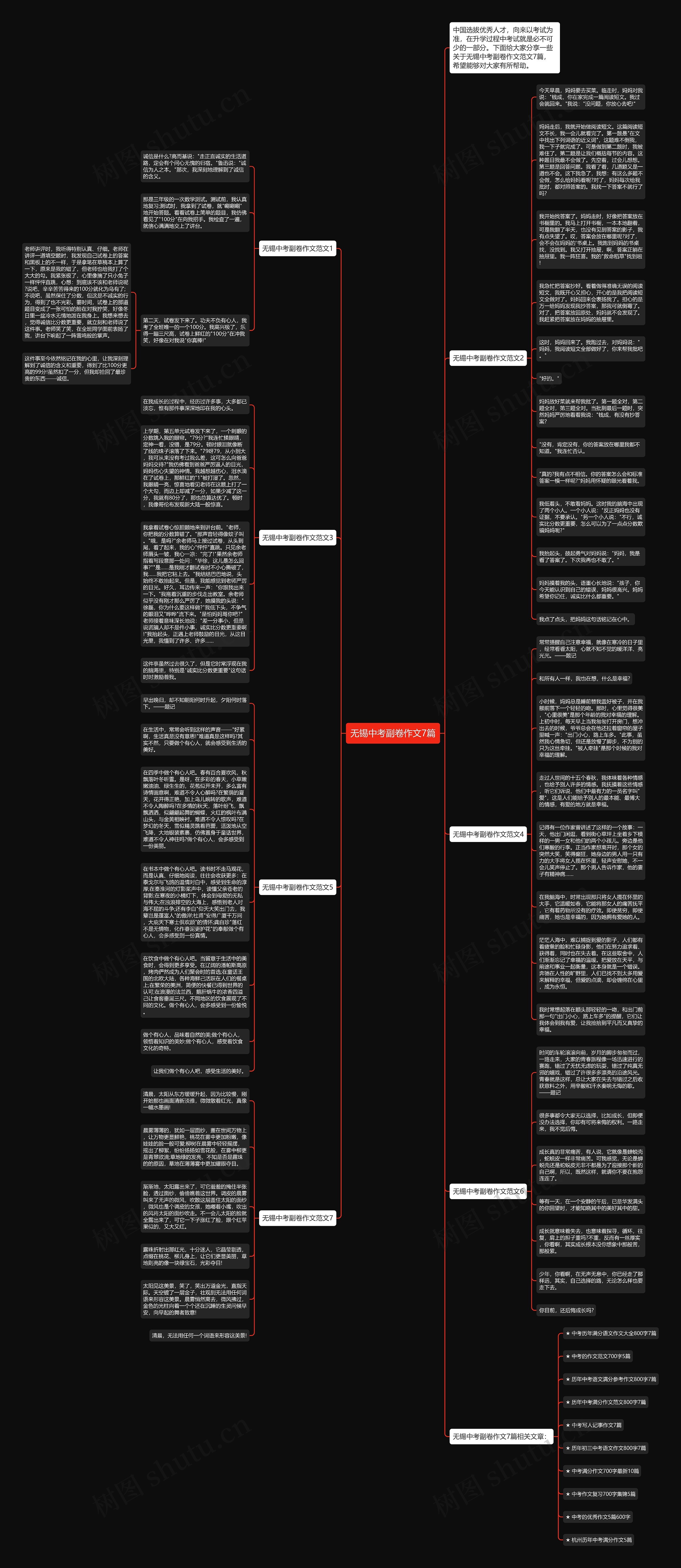 无锡中考副卷作文7篇思维导图