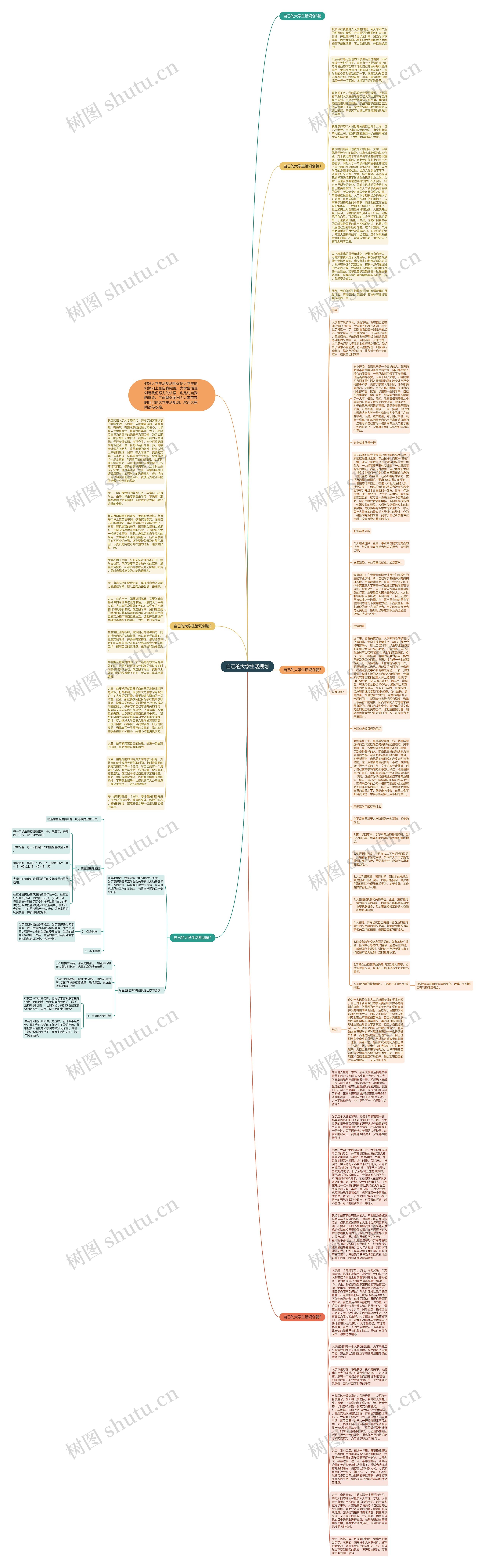 自己的大学生活规划思维导图