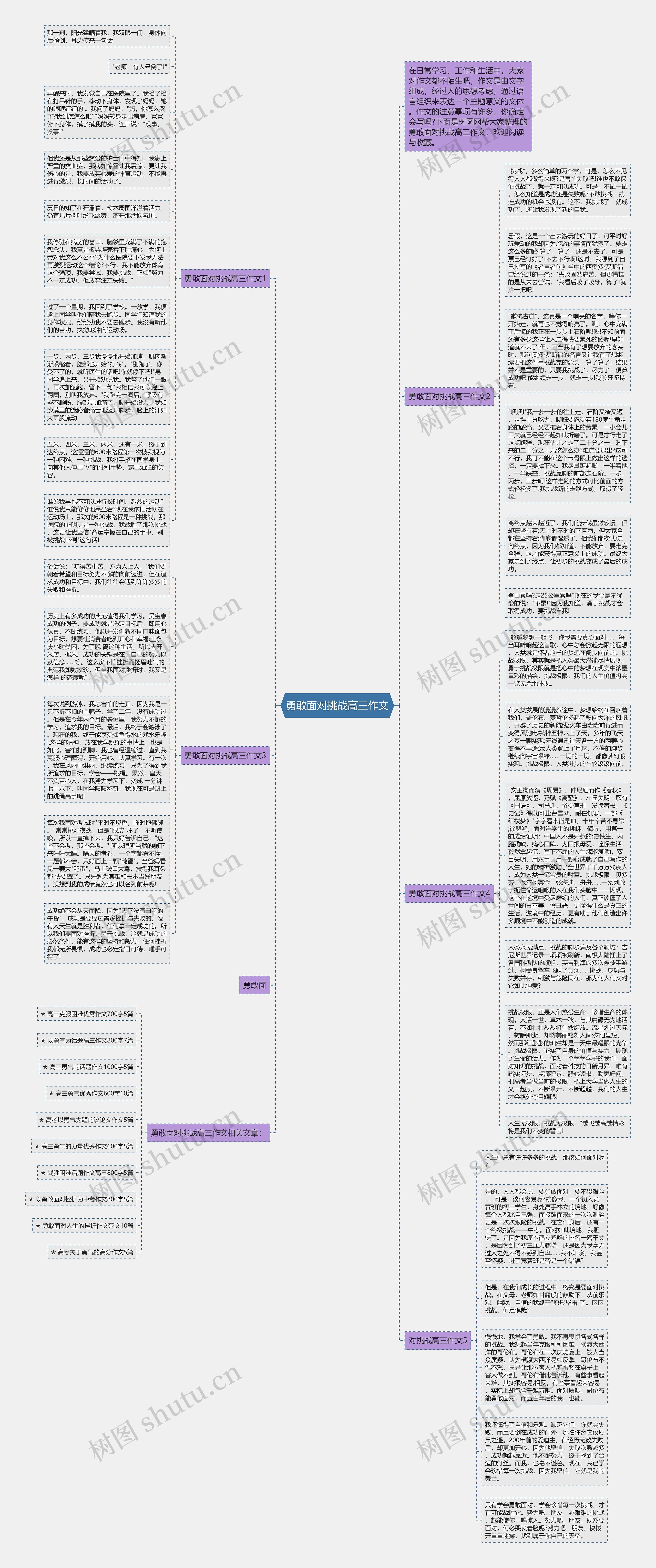 勇敢面对挑战高三作文思维导图
