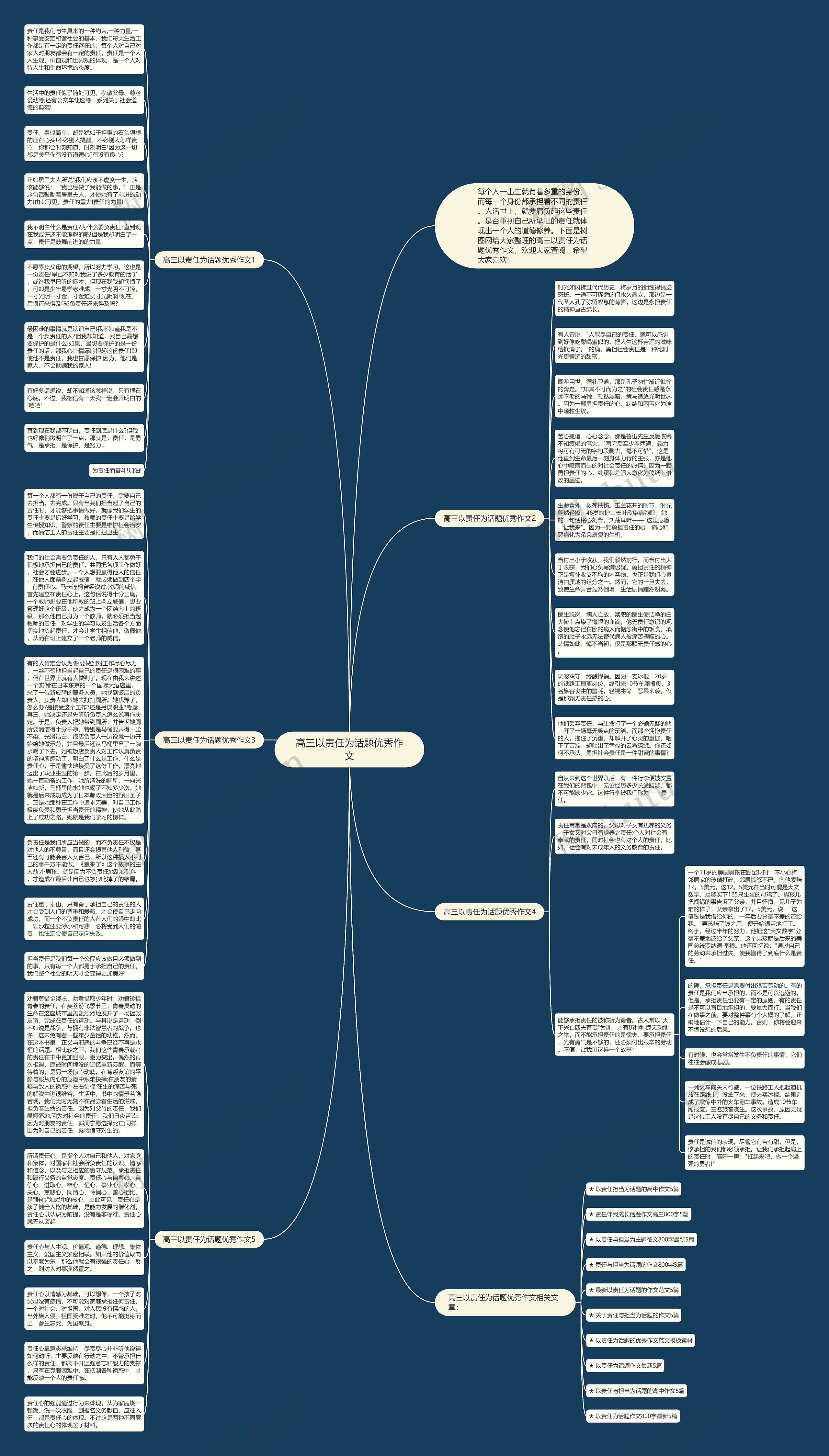 高三以责任为话题优秀作文思维导图