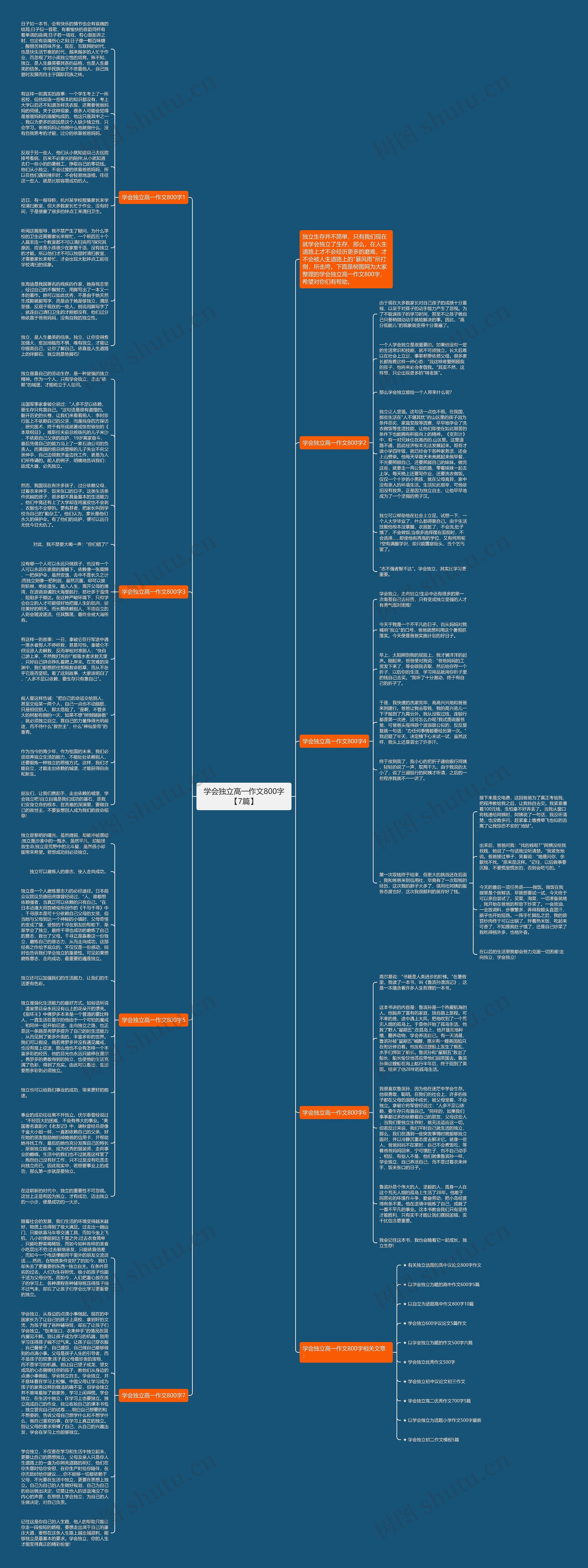 学会独立高一作文800字【7篇】思维导图