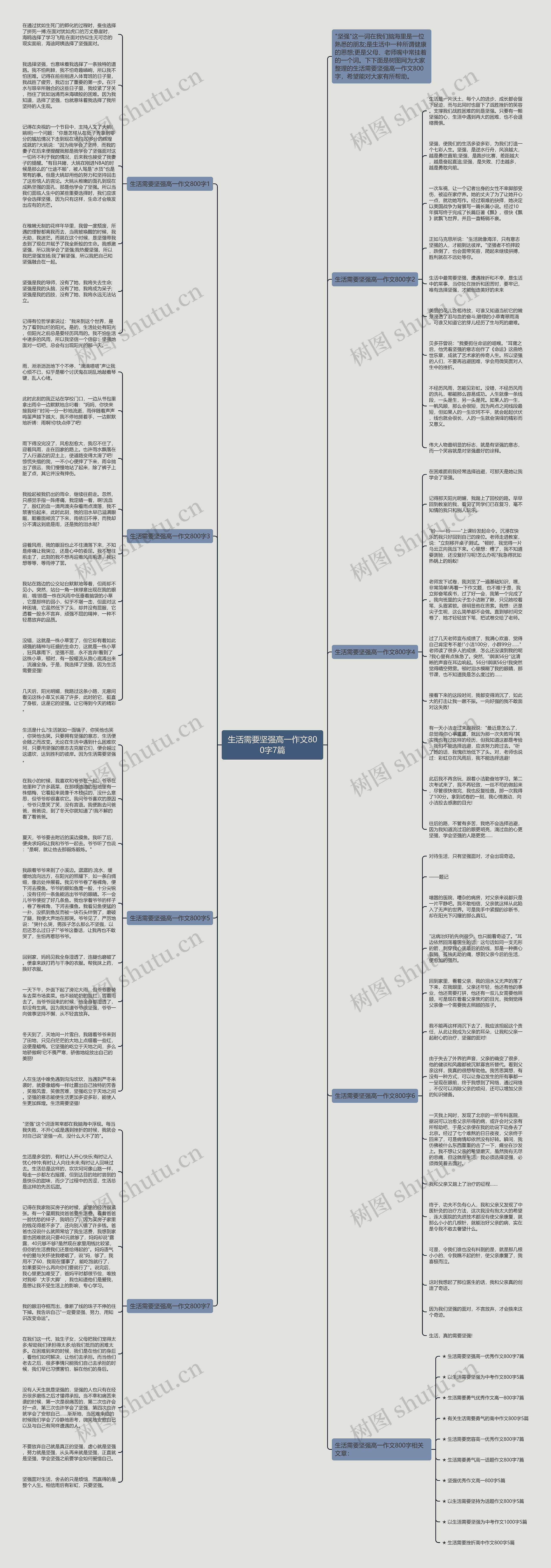 生活需要坚强高一作文800字7篇思维导图高清图 生活需要坚强高一作文800字7篇思维导图