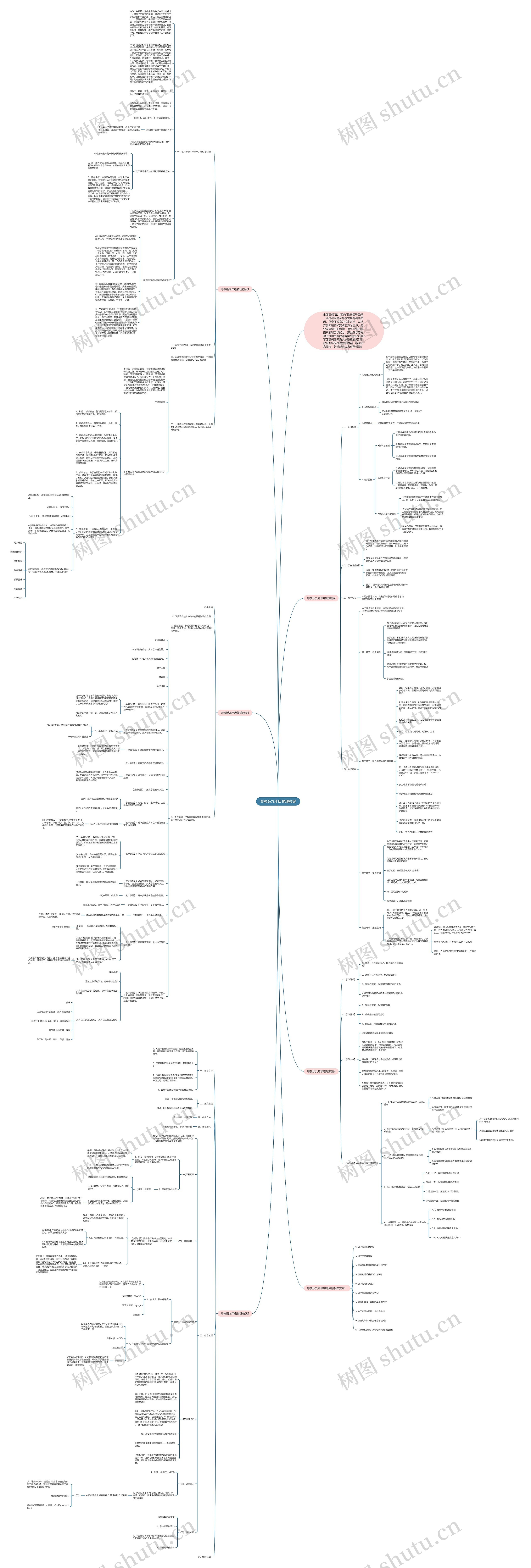 粤教版九年级物理教案思维导图