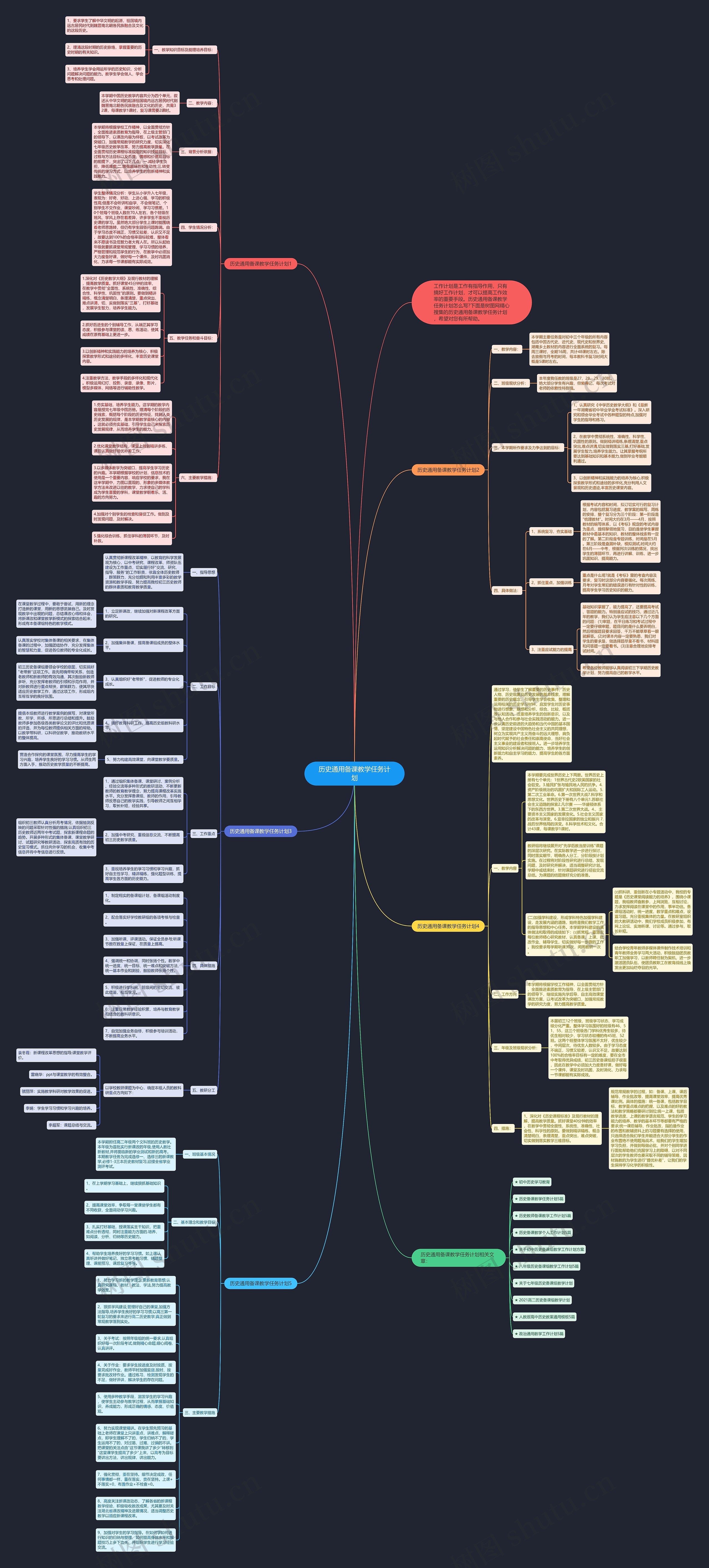 历史通用备课教学任务计划