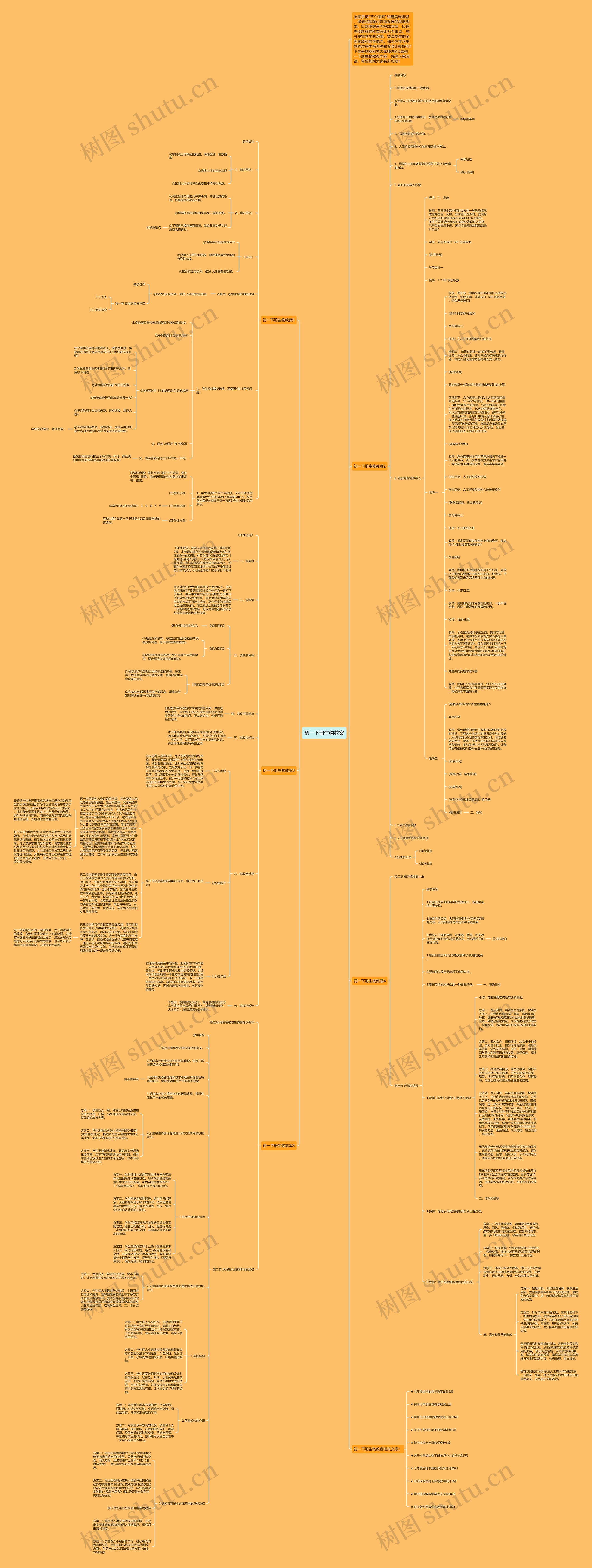 初一下册生物教案思维导图