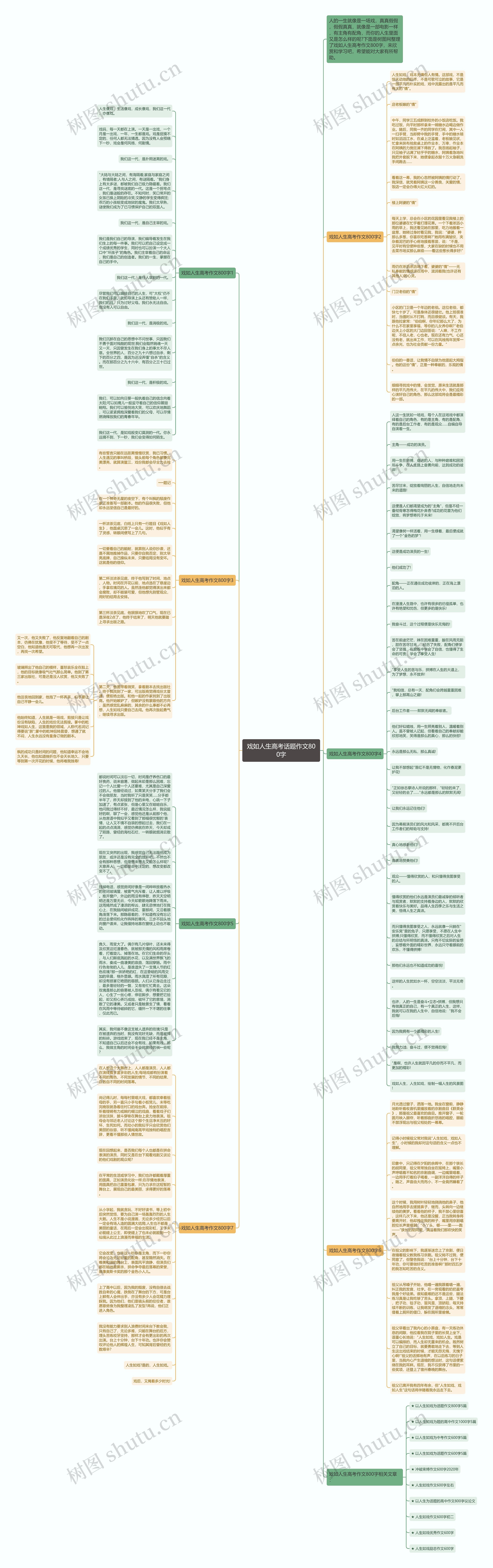 戏如人生高考话题作文800字思维导图