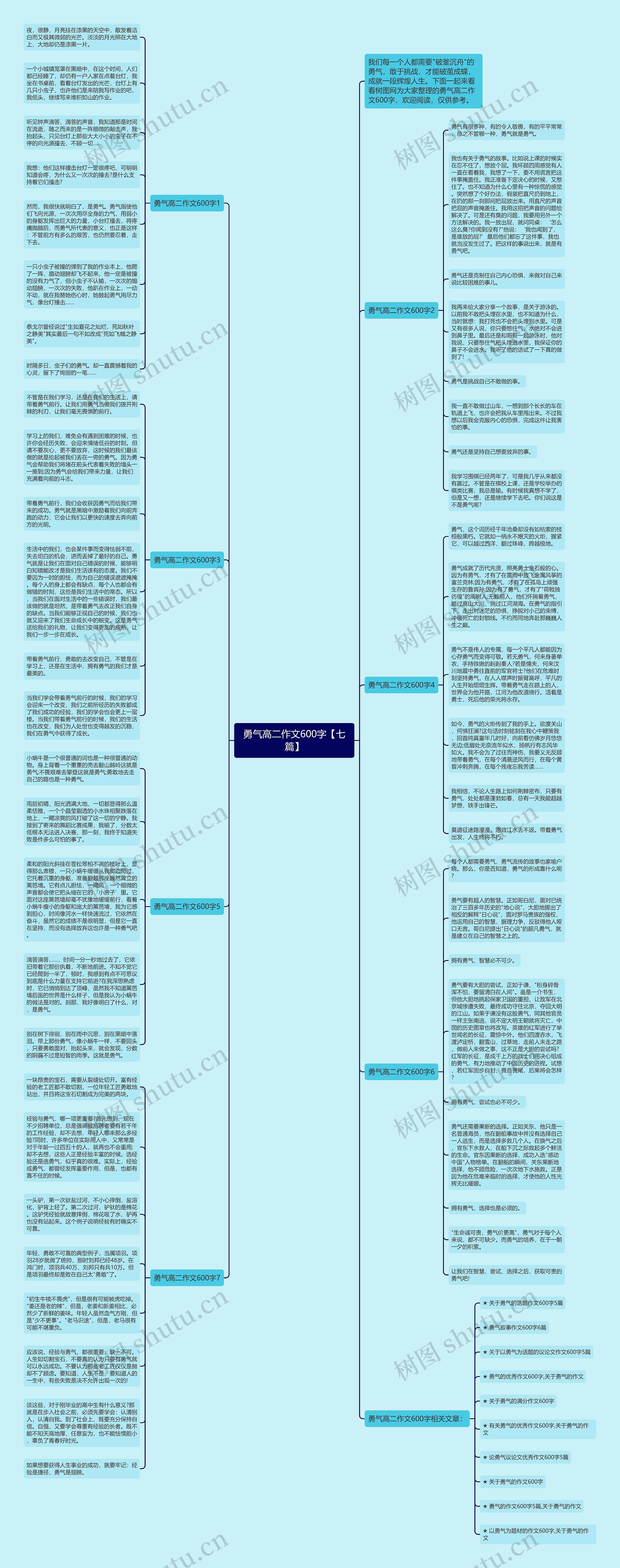 勇气高二作文600字【七篇】思维导图