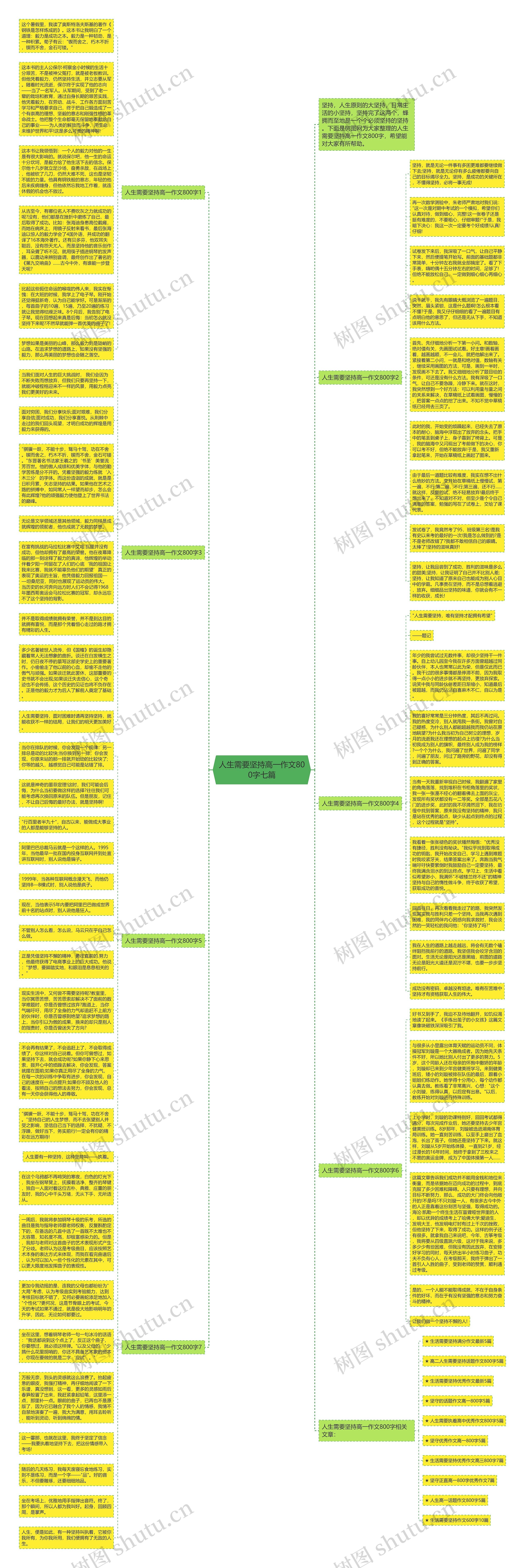 人生需要坚持高一作文800字七篇思维导图