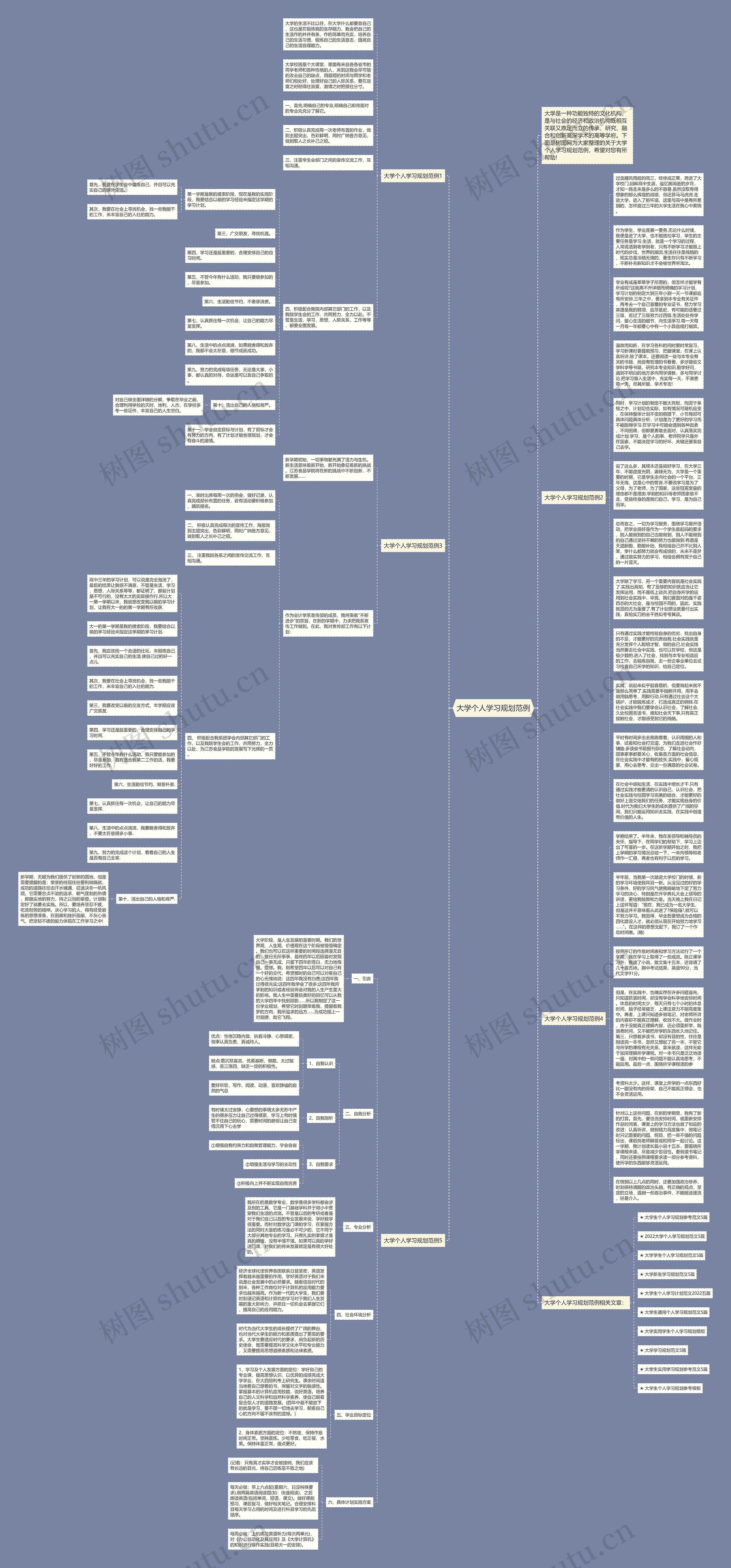 大学个人学习规划范例思维导图