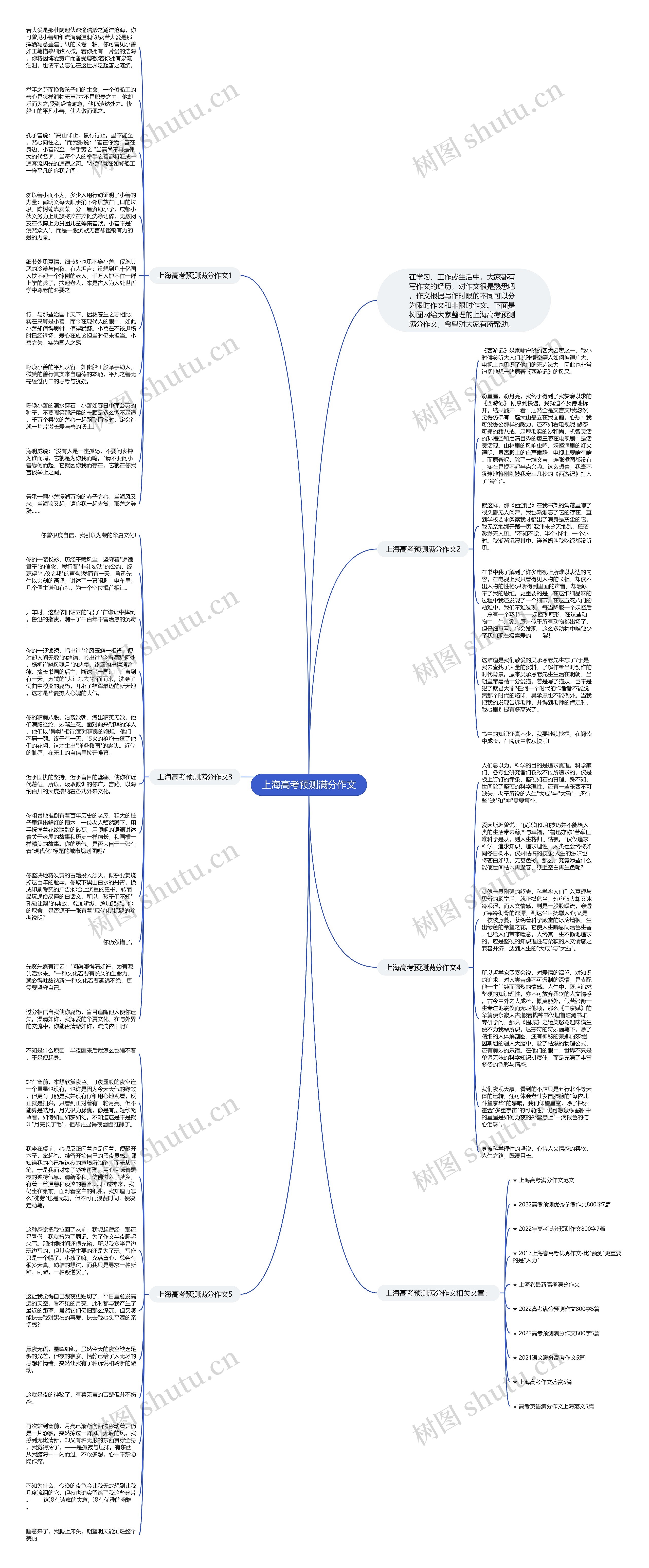 上海高考预测满分作文思维导图