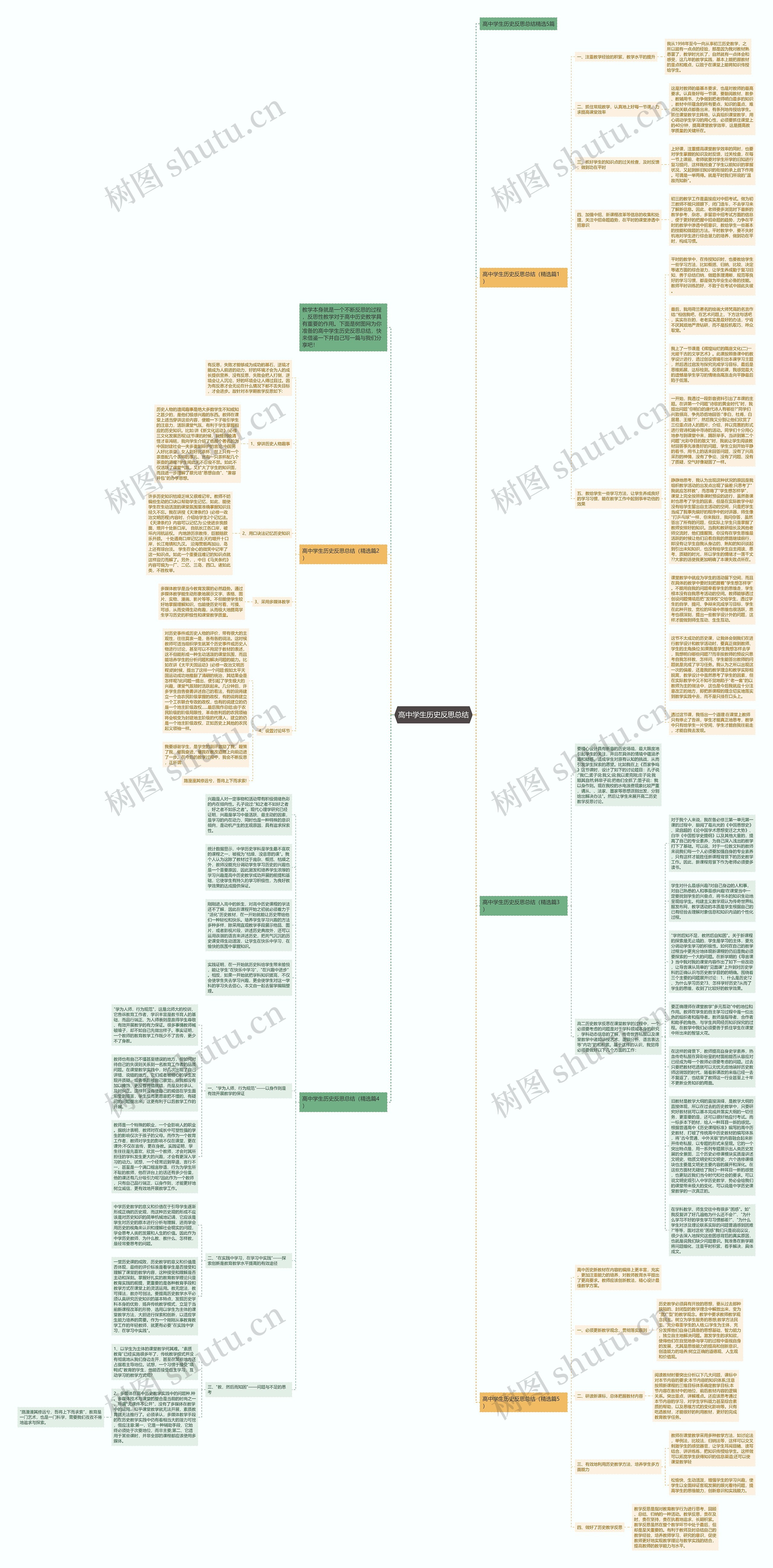 高中学生历史反思总结思维导图