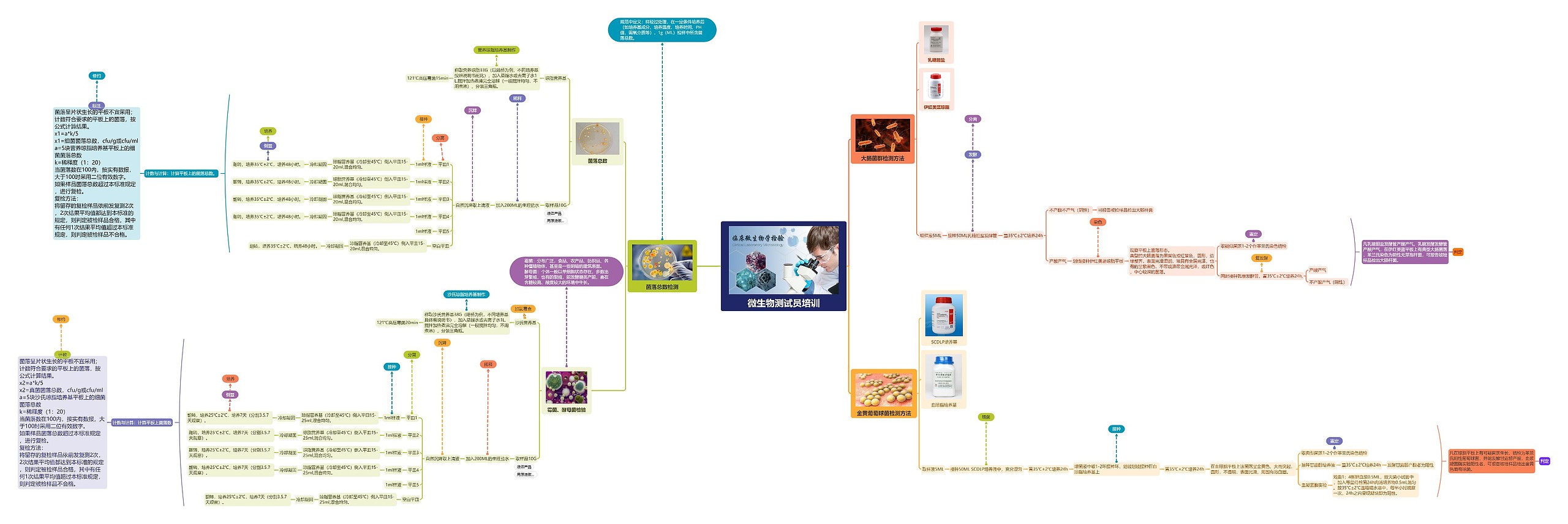 微生物测试员培训思维导图