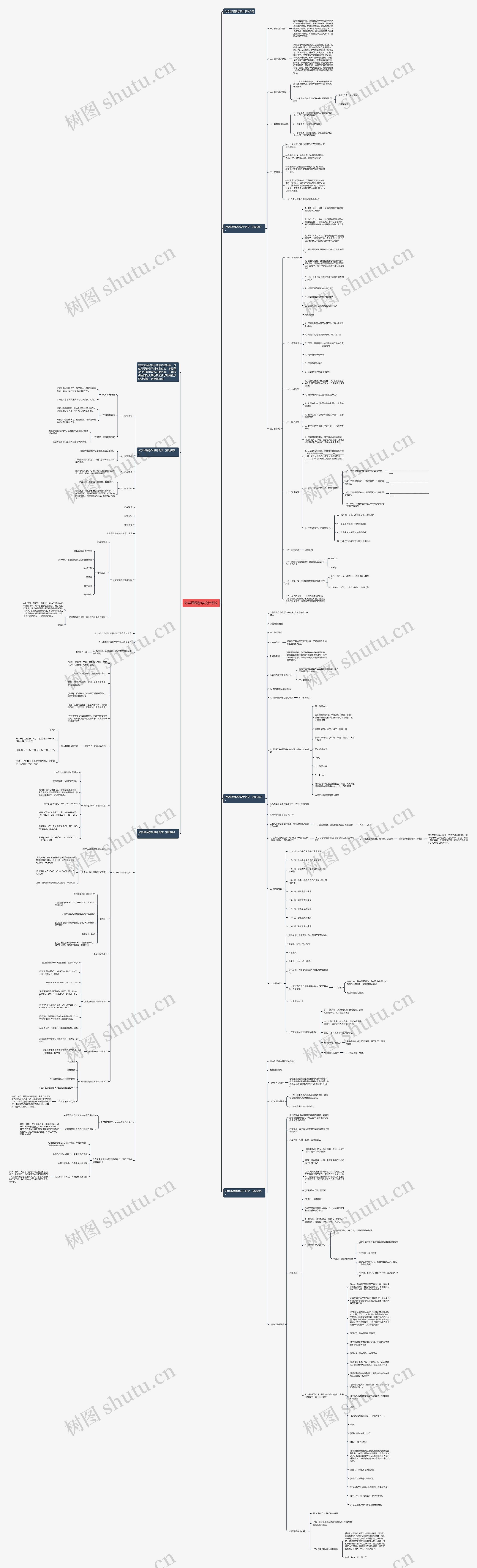 化学课程教学设计例文思维导图
