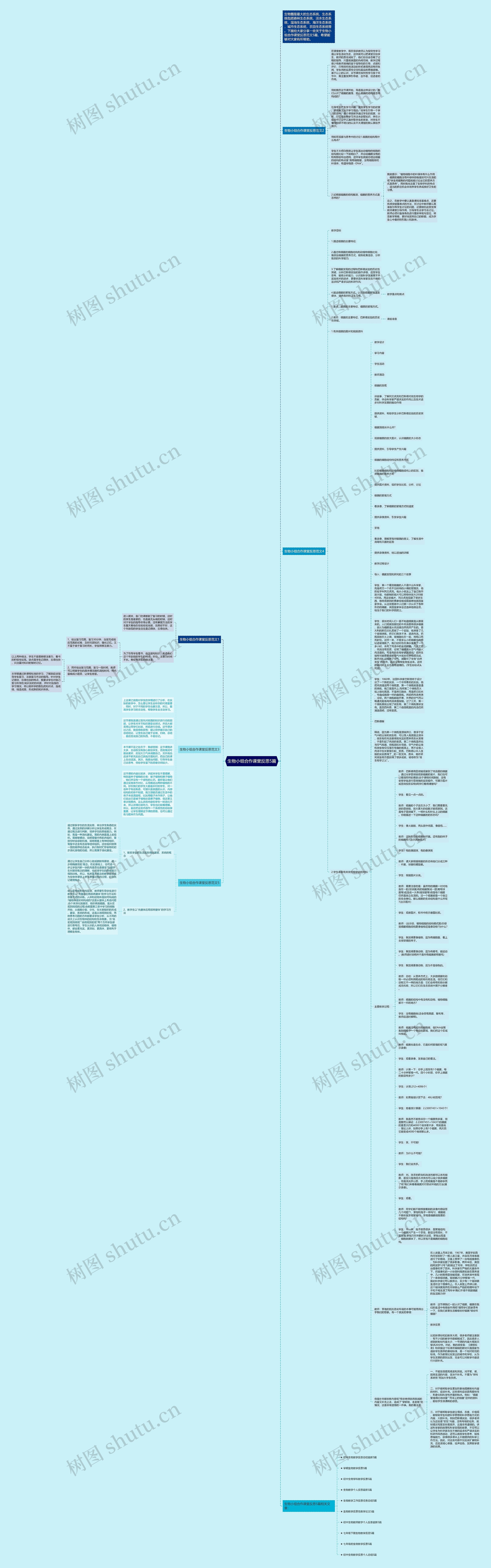 生物小组合作课堂反思5篇思维导图