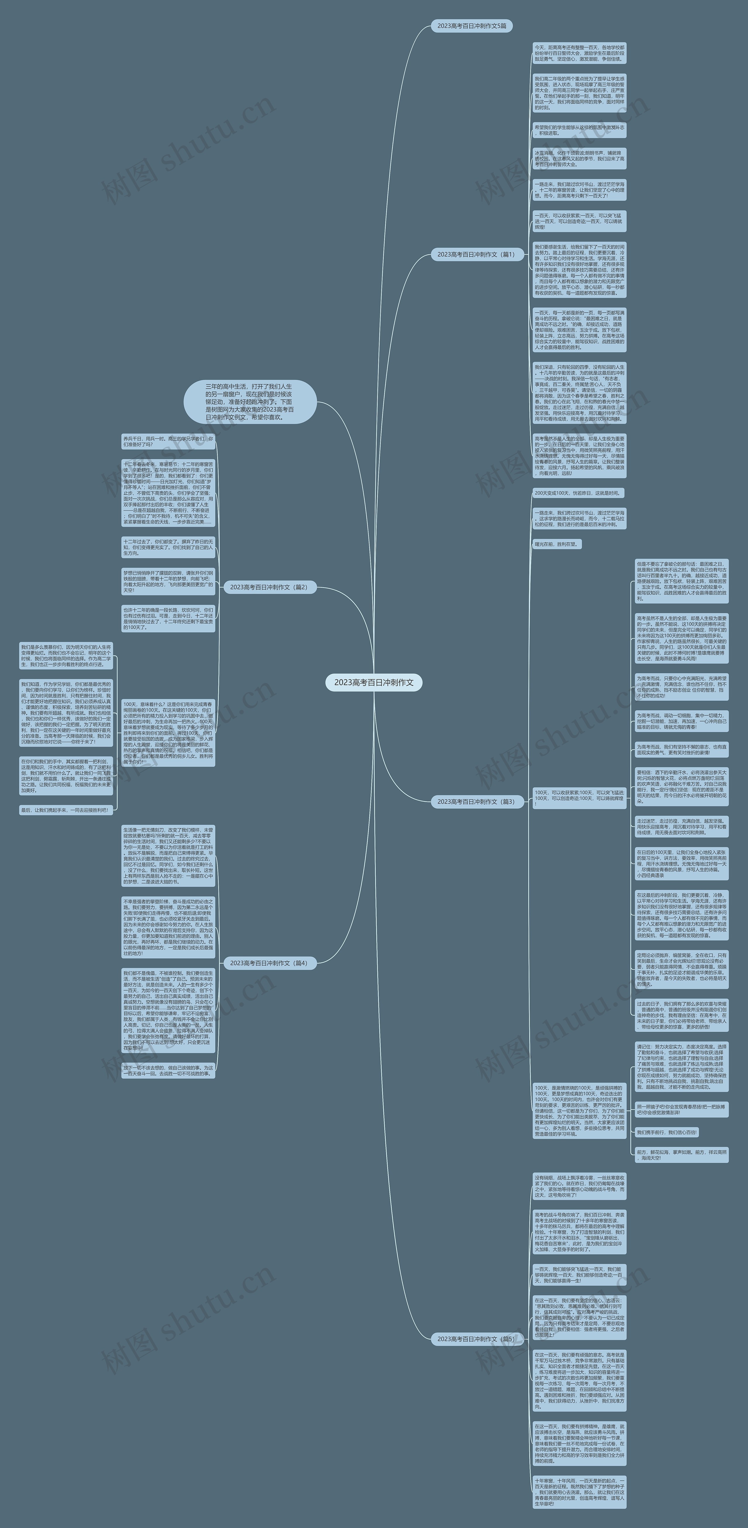 2023高考百日冲刺作文思维导图