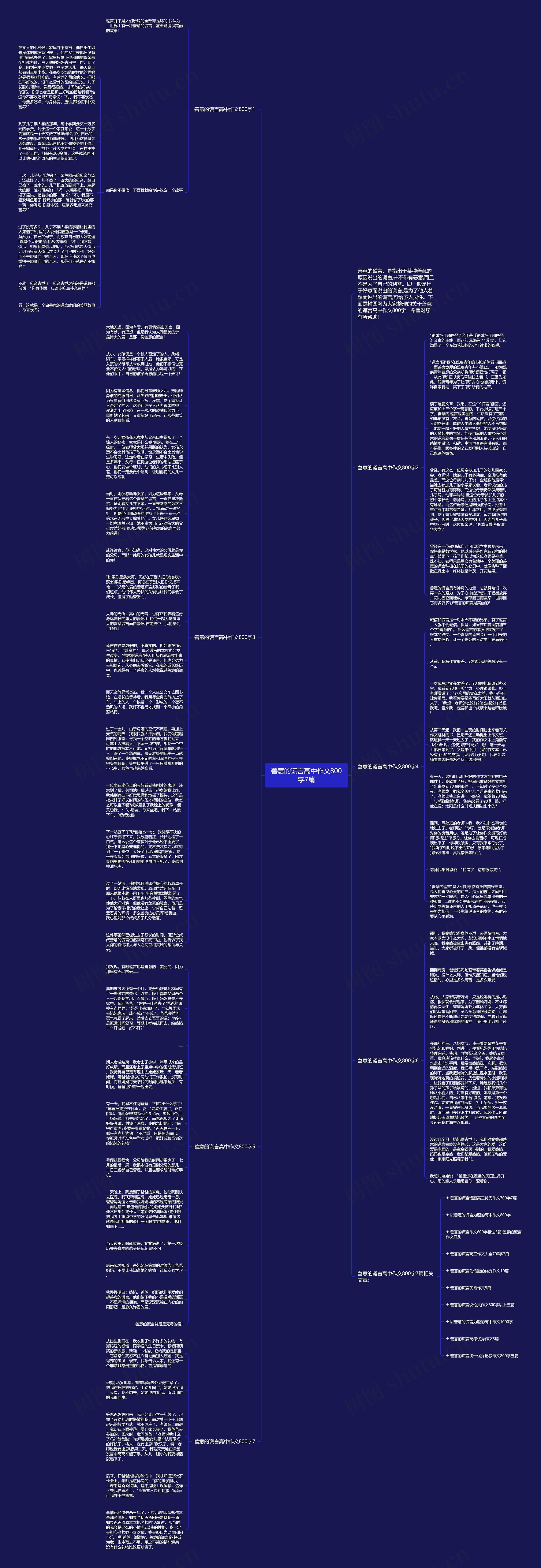 善意的谎言高中作文800字7篇思维导图