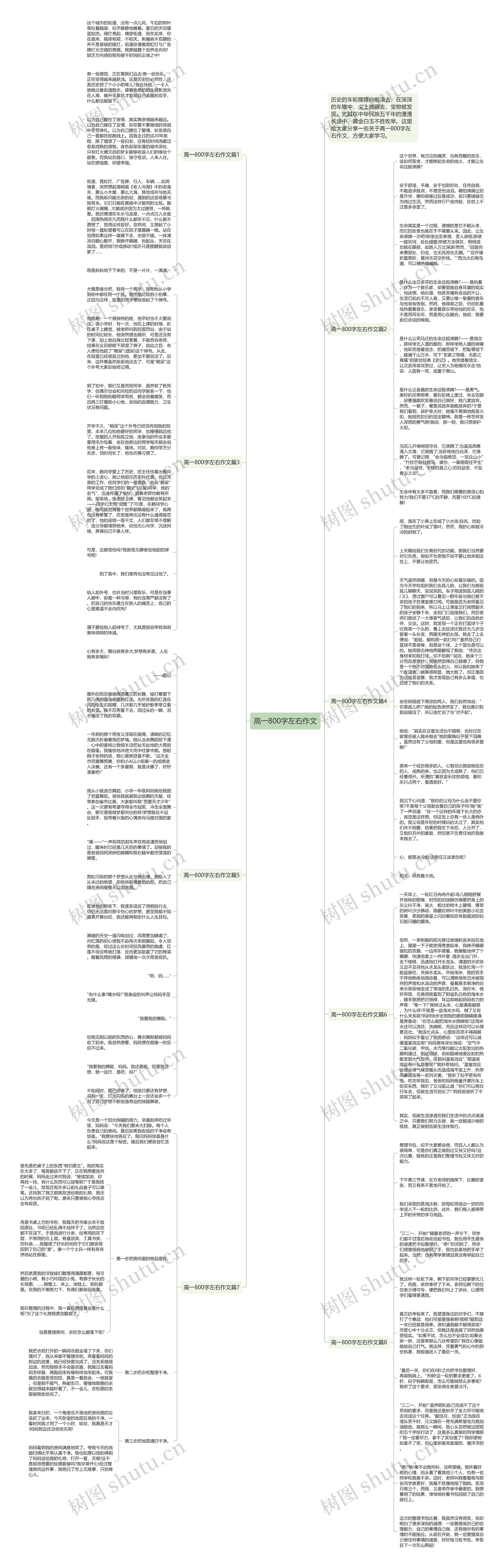高一800字左右作文思维导图