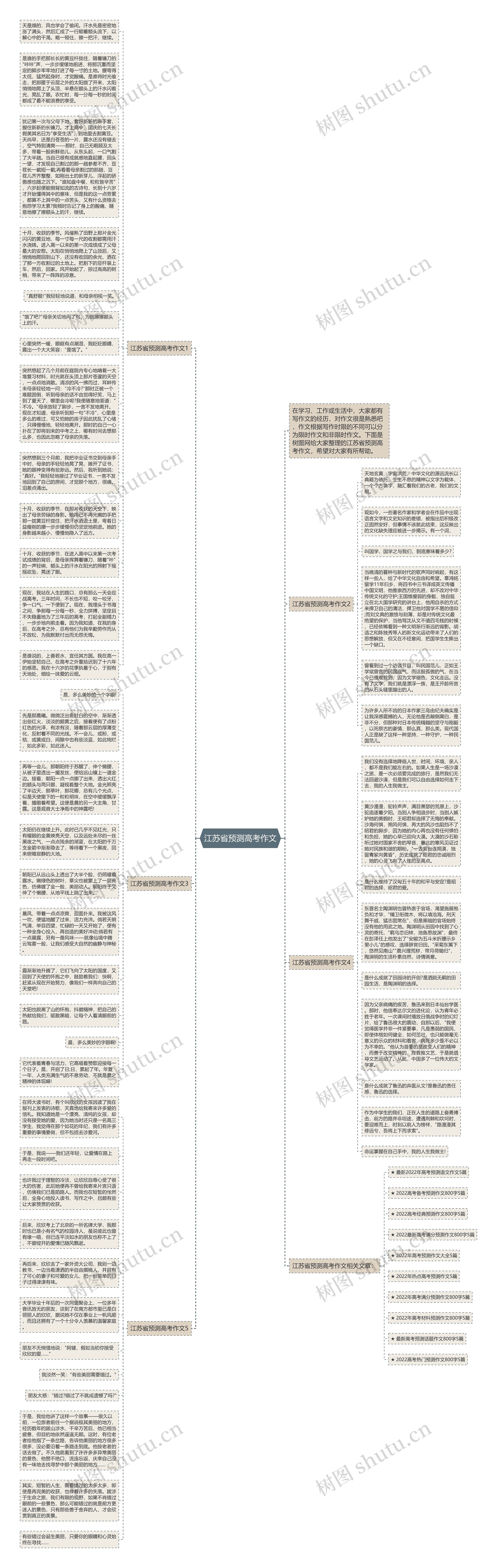 江苏省预测高考作文思维导图