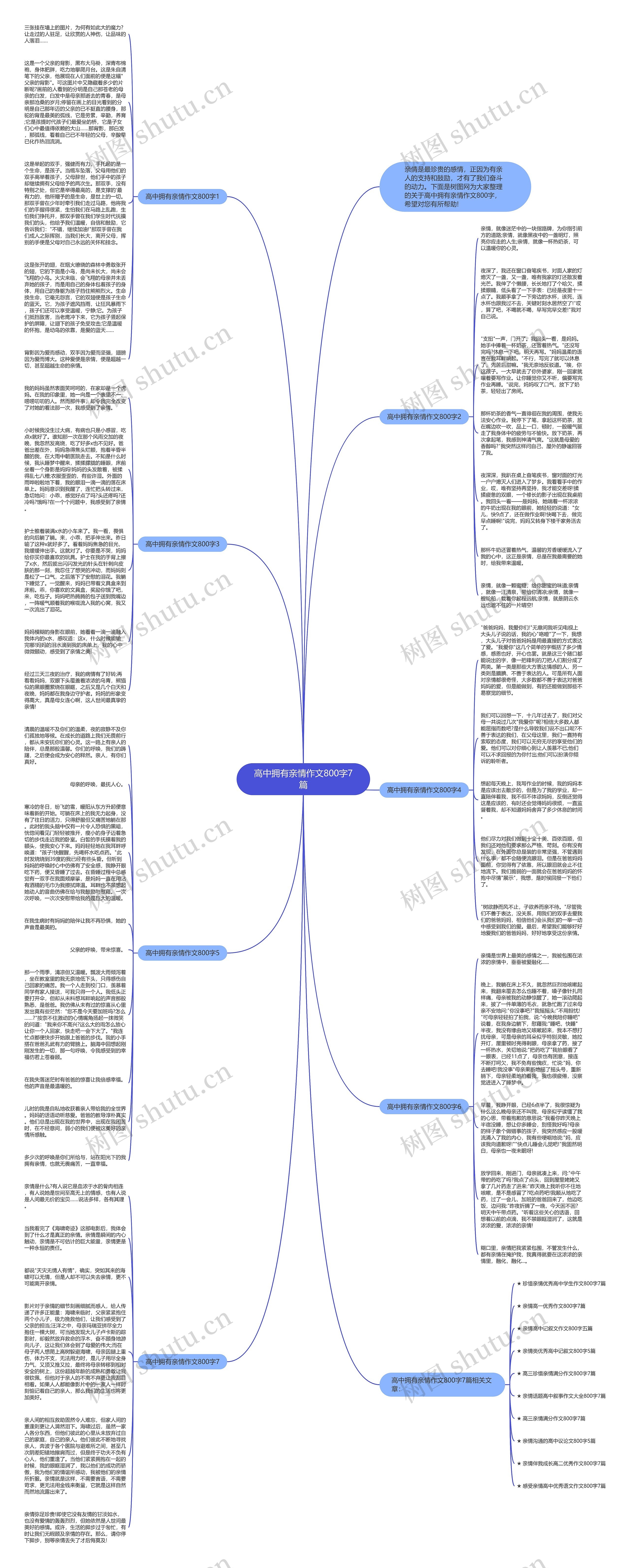 高中拥有亲情作文800字7篇思维导图