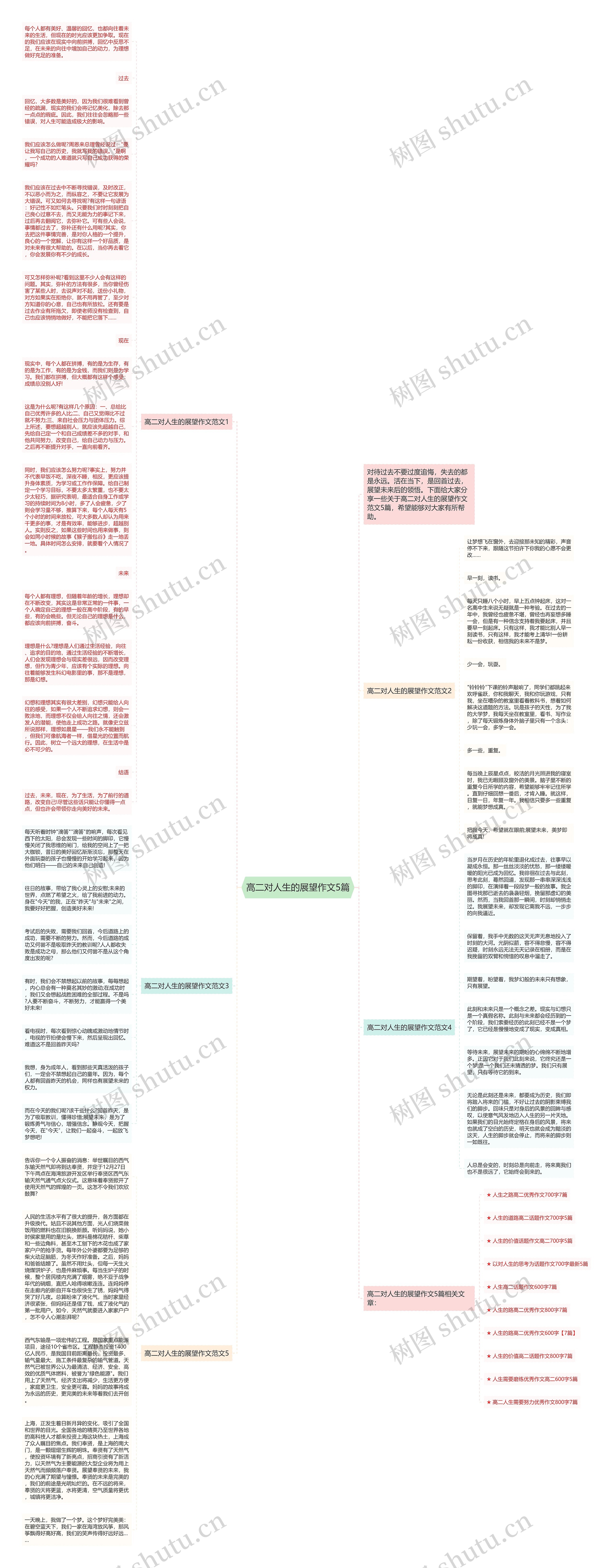 高二对人生的展望作文5篇思维导图