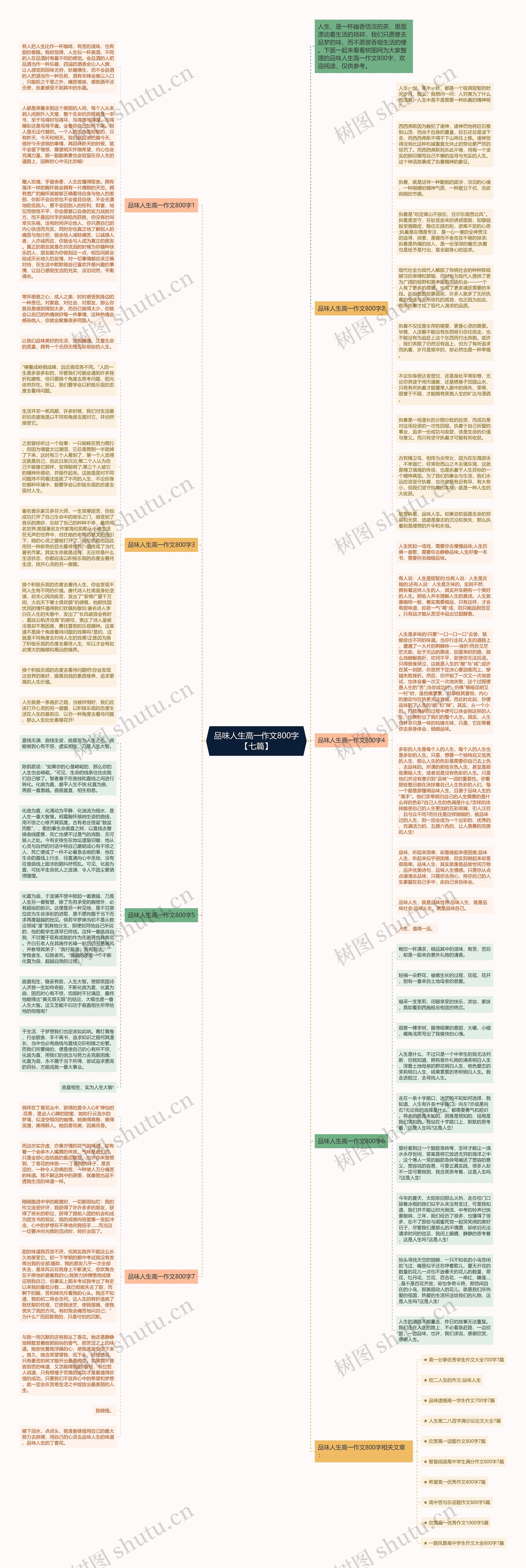 品味人生高一作文800字【七篇】思维导图