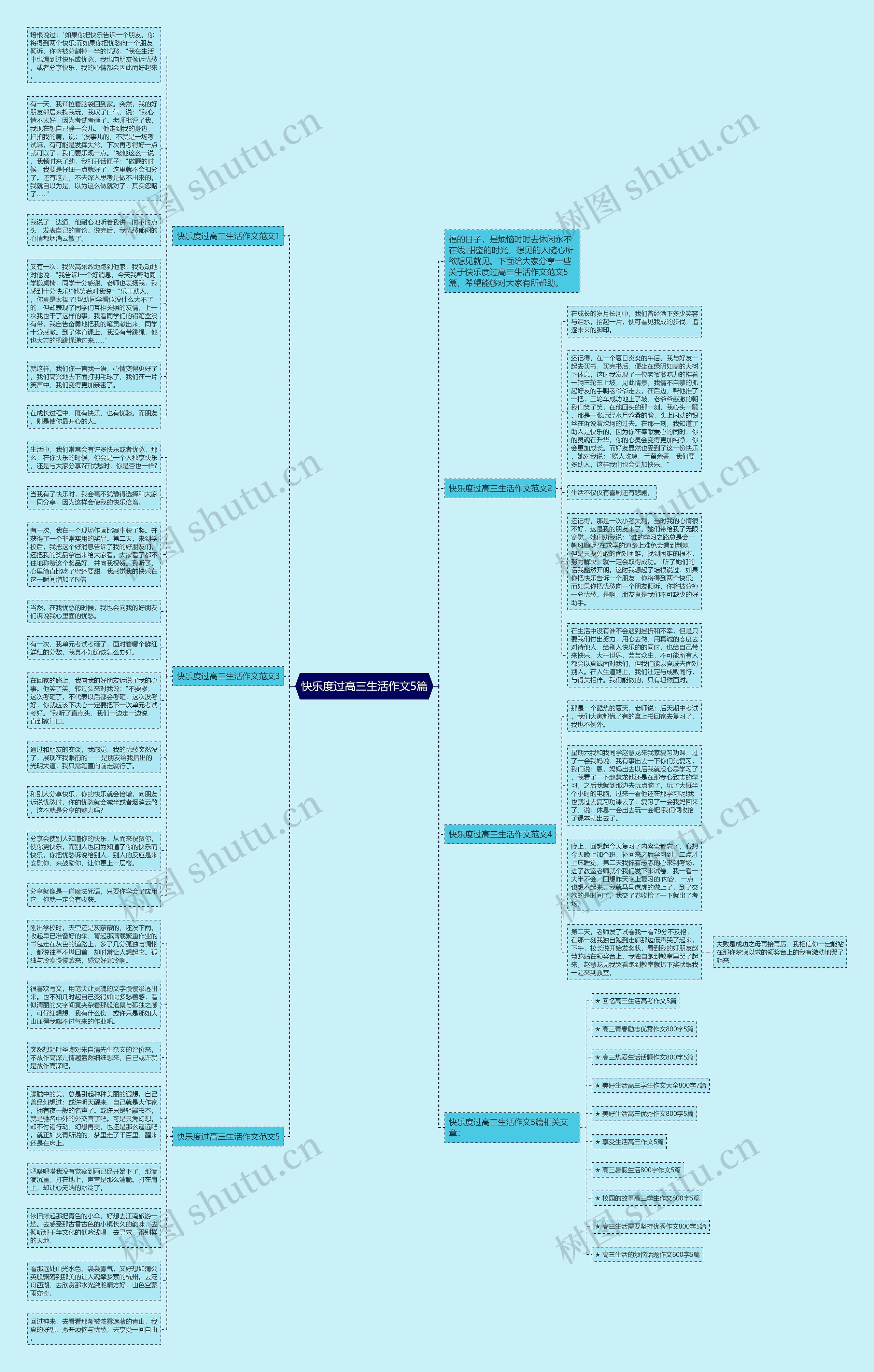 快乐度过高三生活作文5篇思维导图