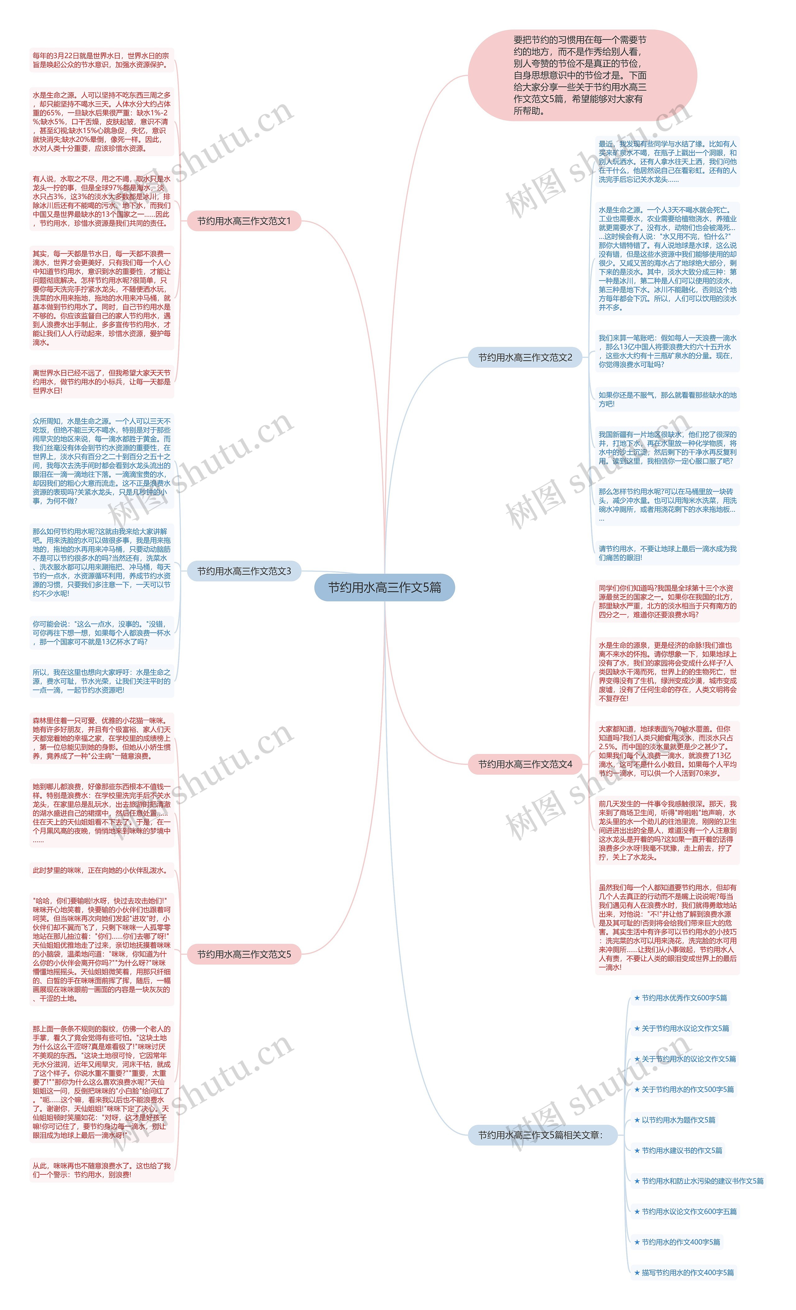 节约用水高三作文5篇思维导图