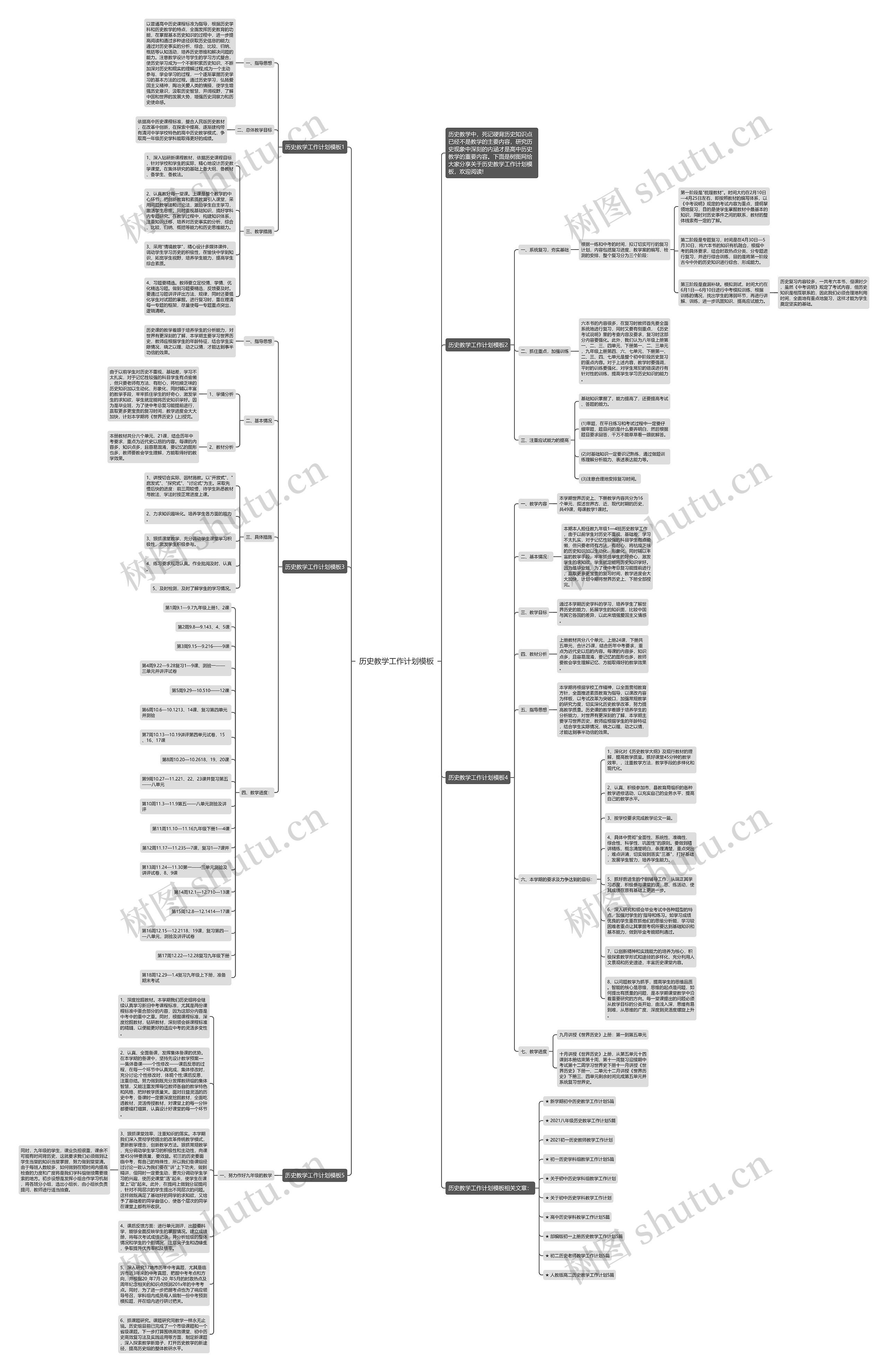 历史教学工作计划模板