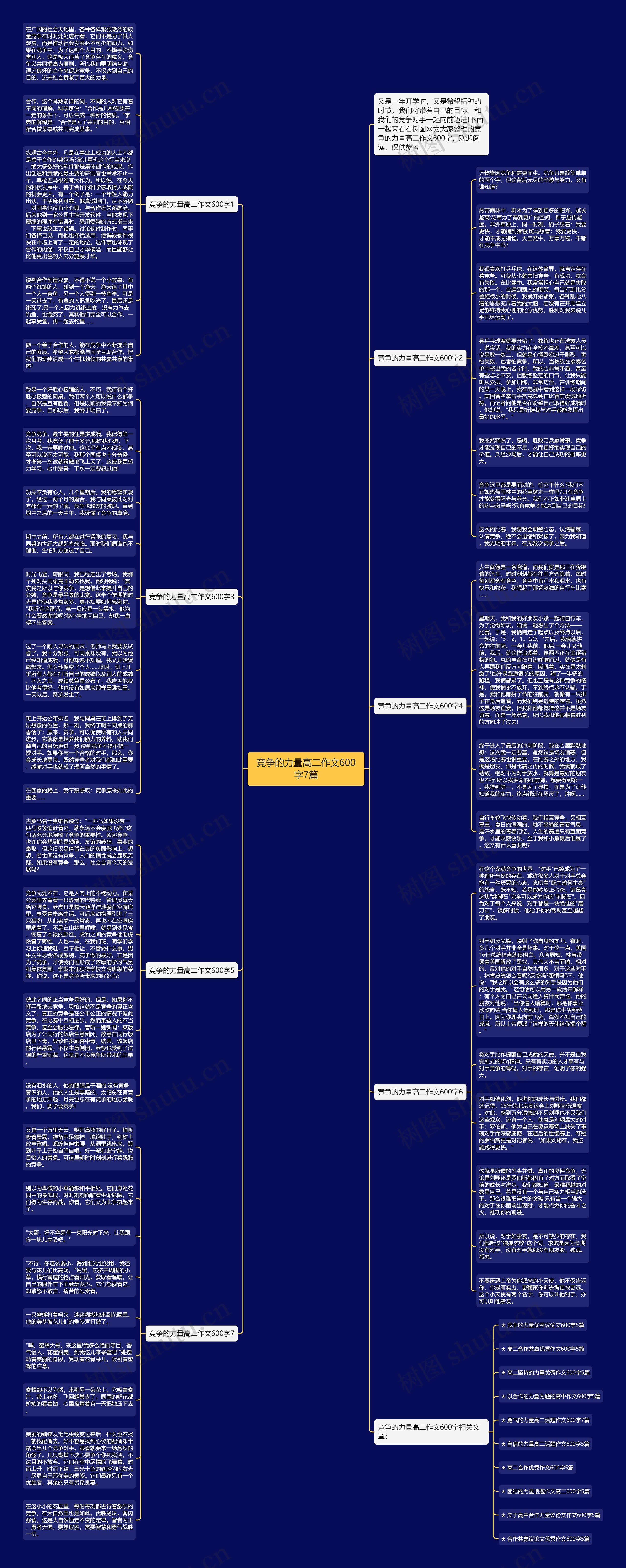 竞争的力量高二作文600字7篇思维导图