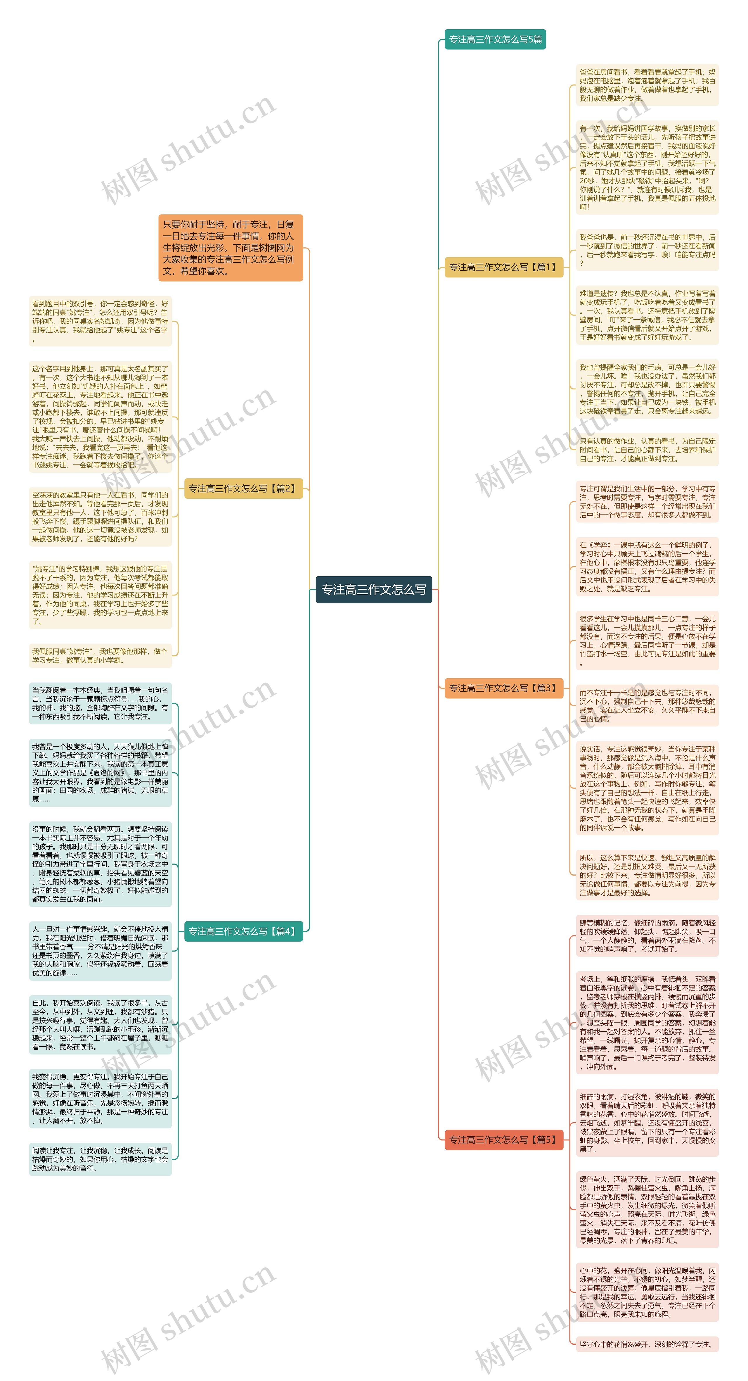 专注高三作文怎么写思维导图