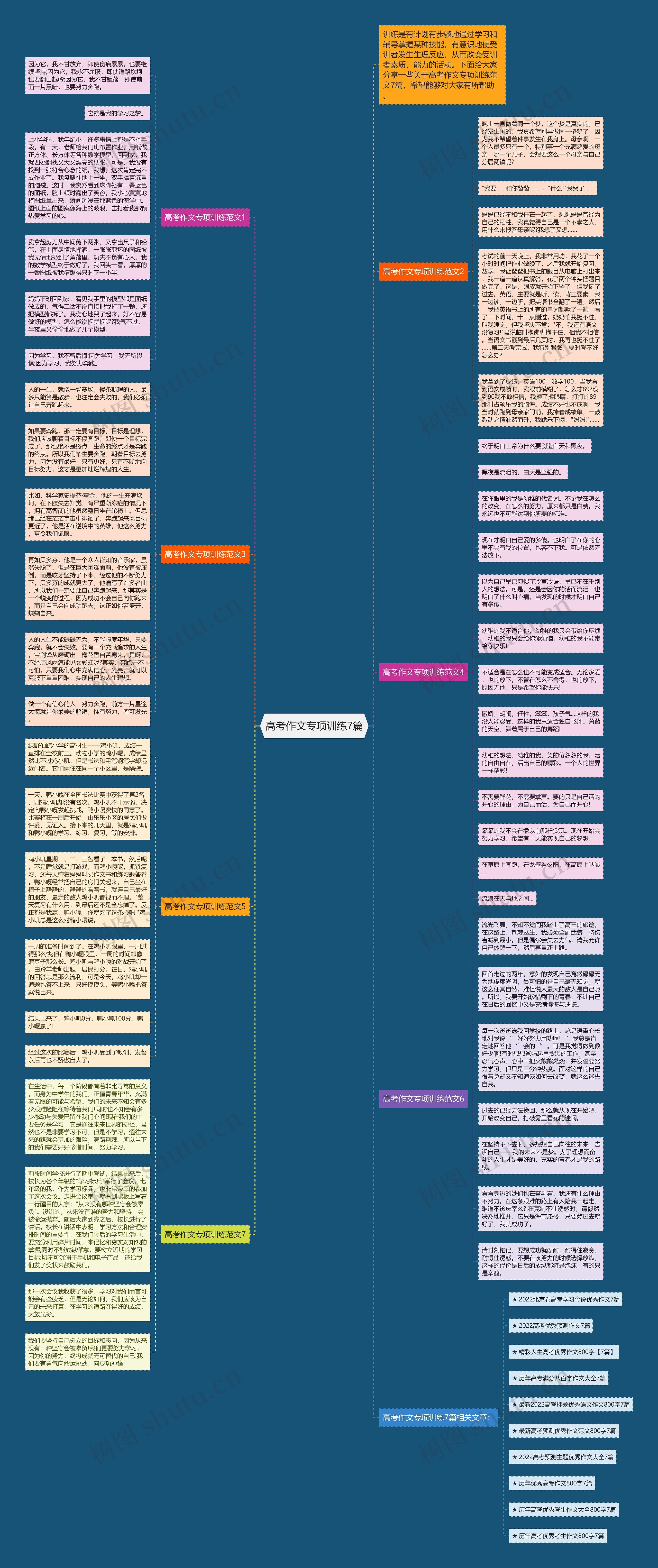 高考作文专项训练7篇思维导图