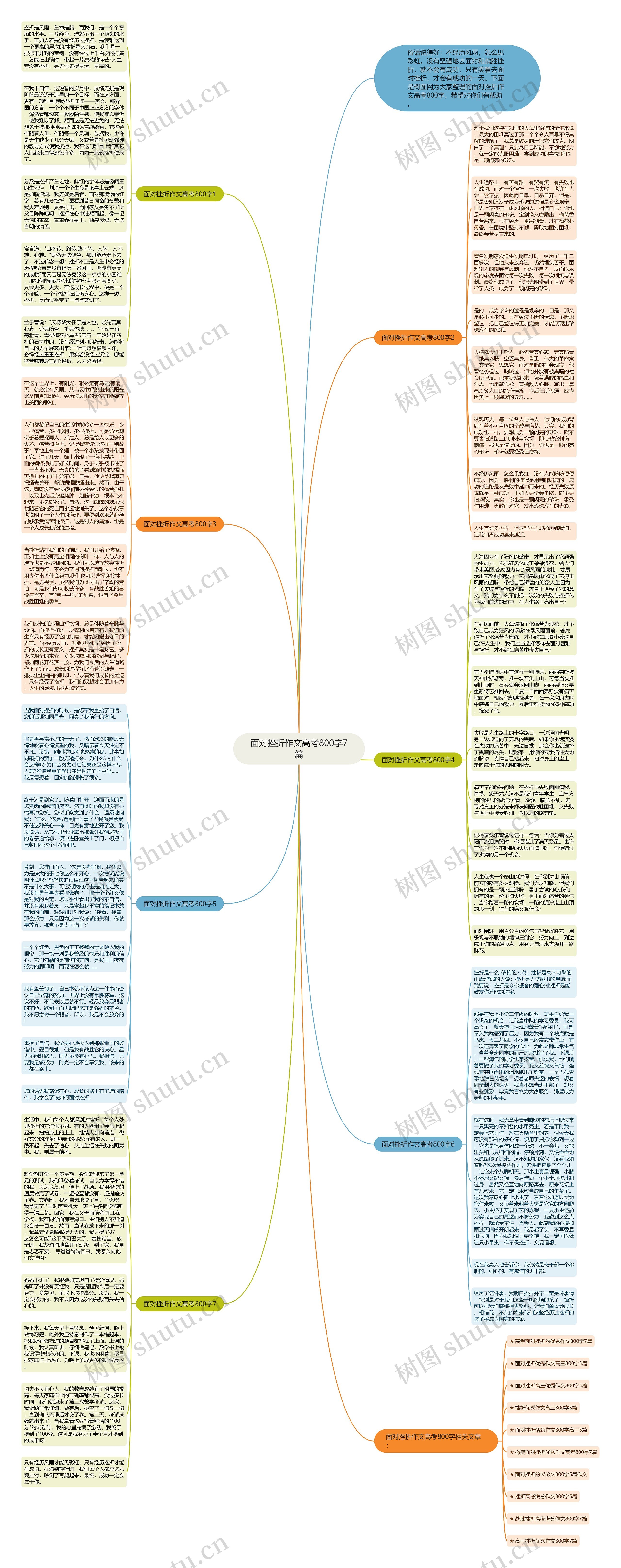 面对挫折作文高考800字7篇思维导图