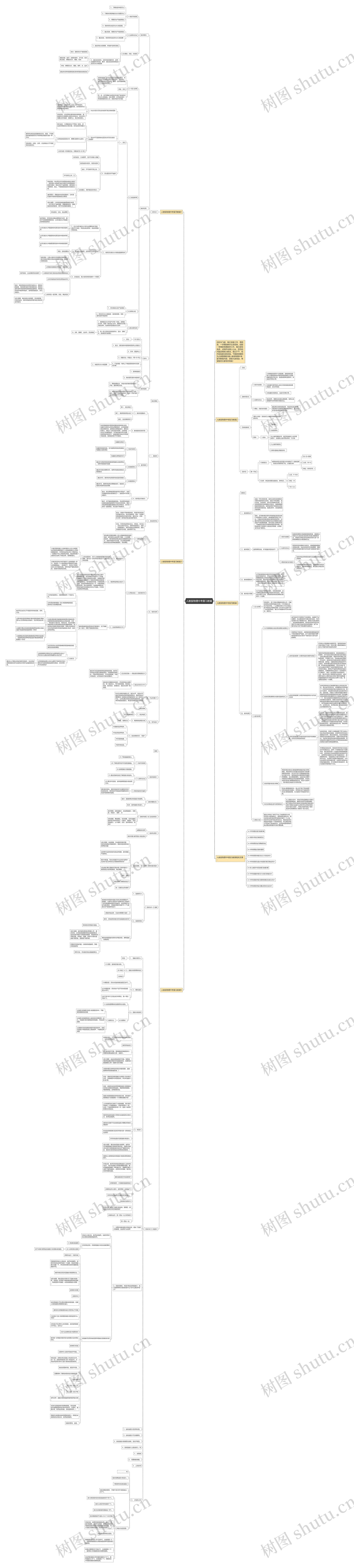 人教版物理中考复习教案思维导图