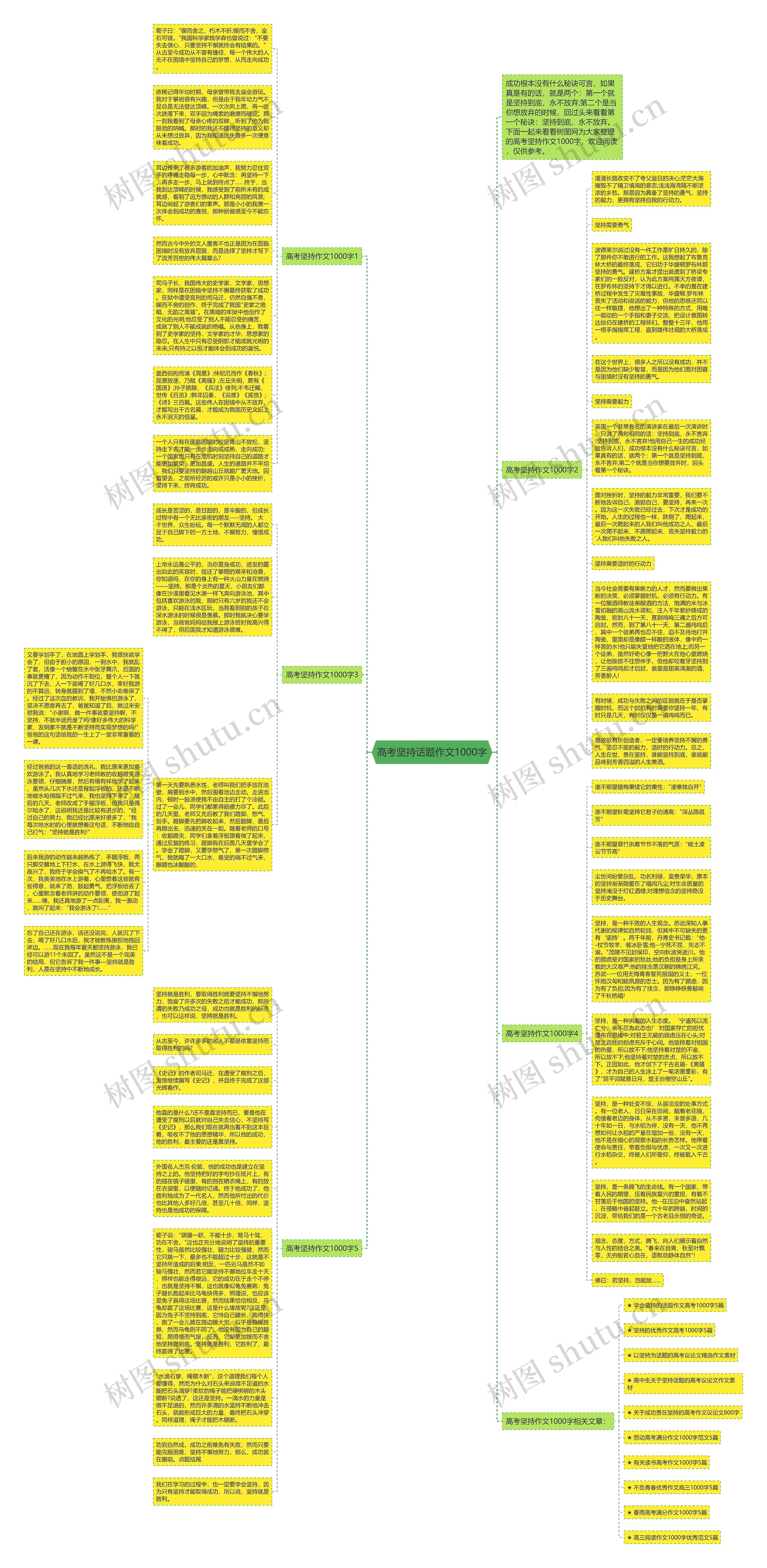 高考坚持话题作文1000字思维导图