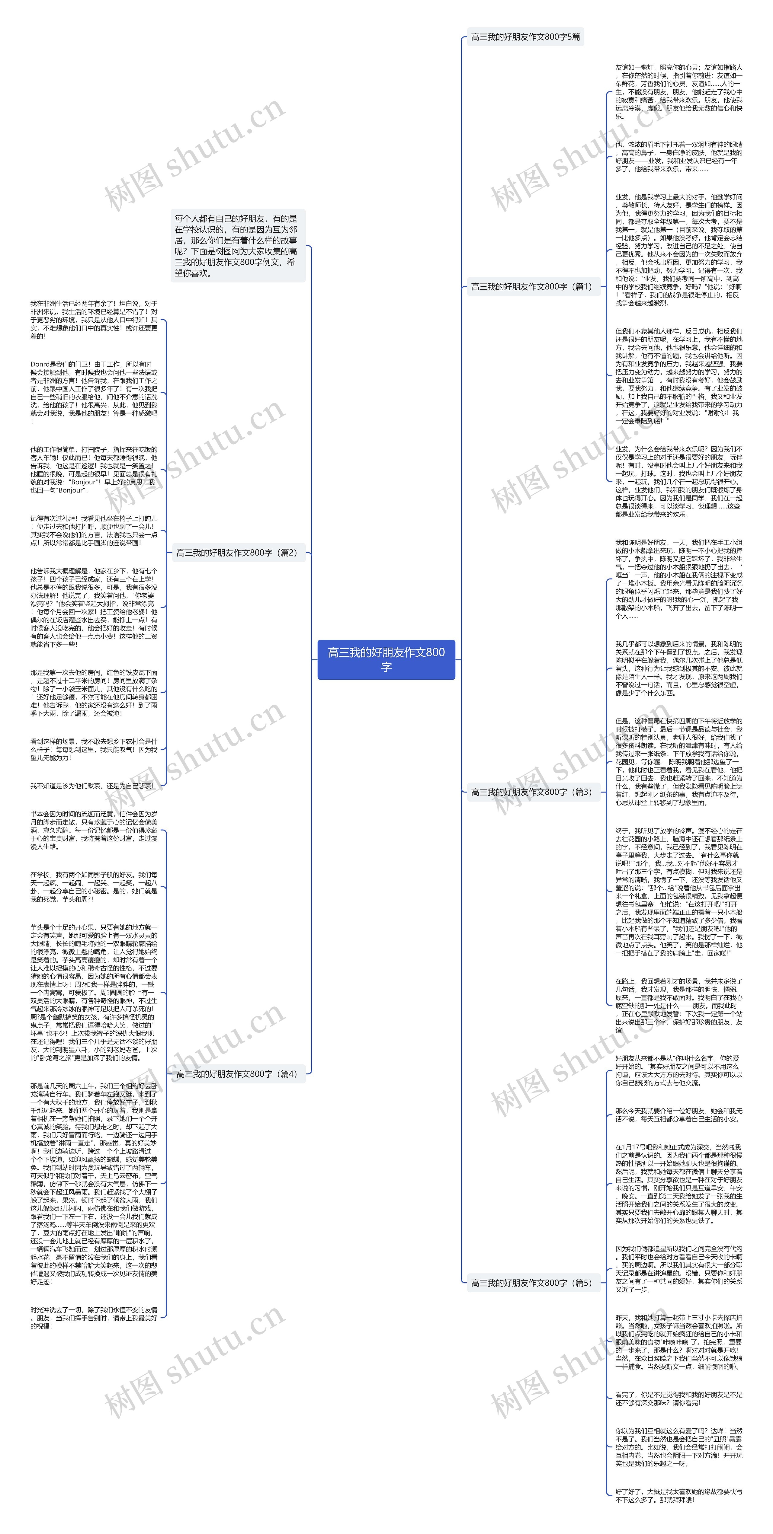 高三我的好朋友作文800字思维导图