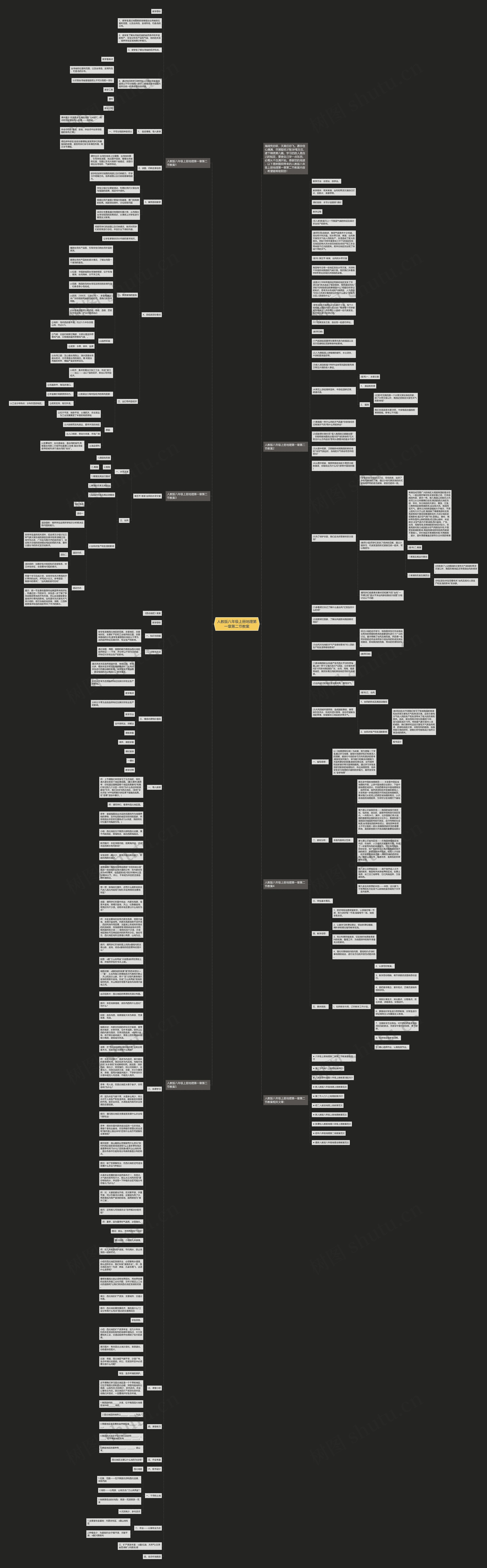 人教版八年级上册地理第一章第二节教案思维导图