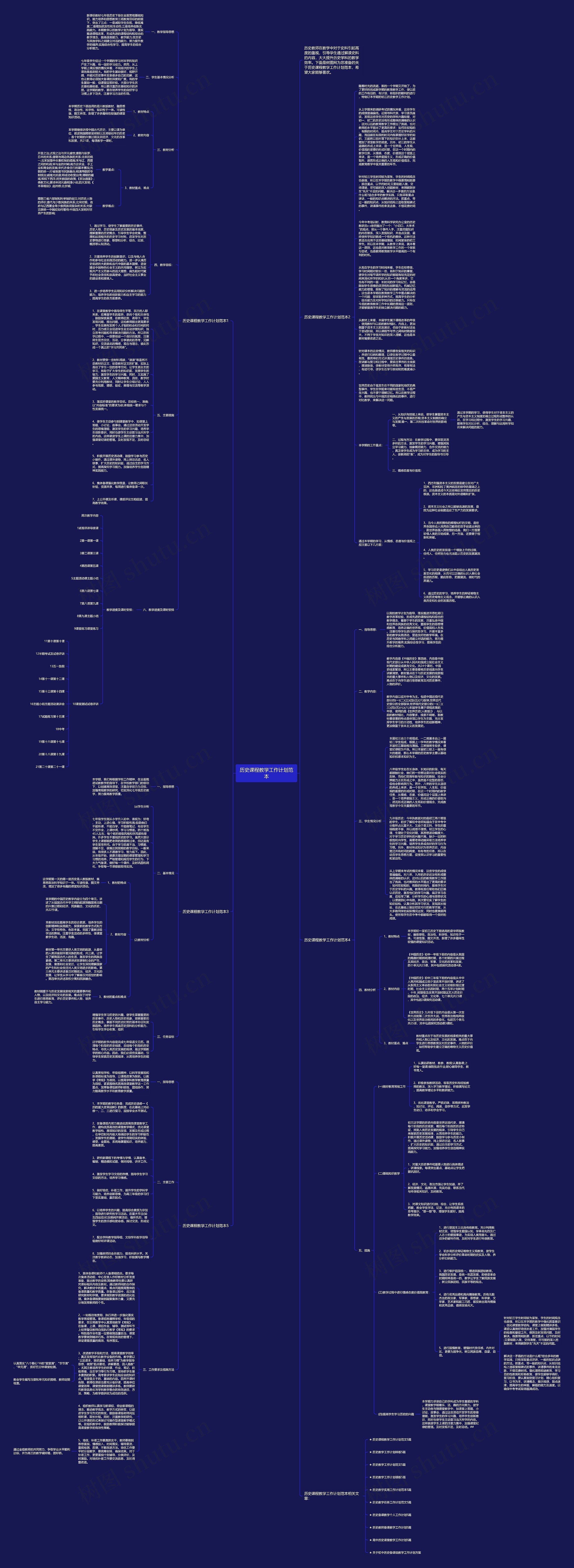 历史课程教学工作计划范本