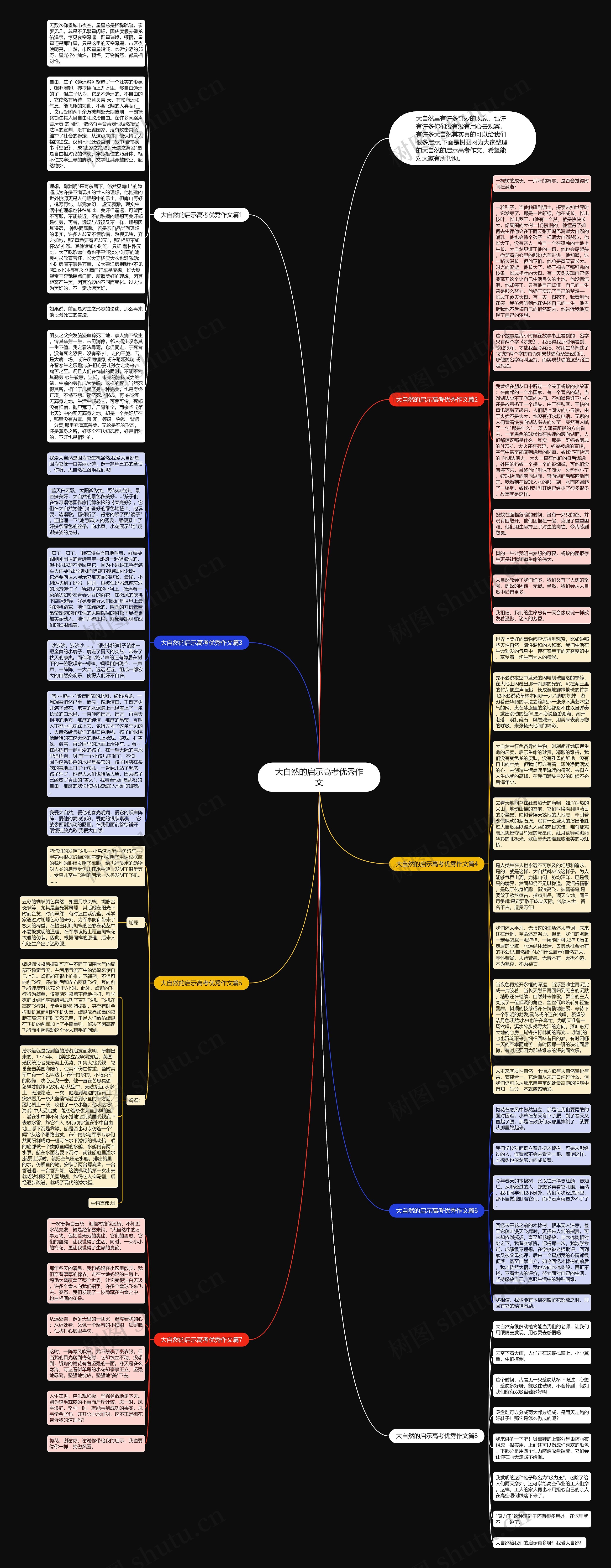 大自然的启示高考优秀作文思维导图