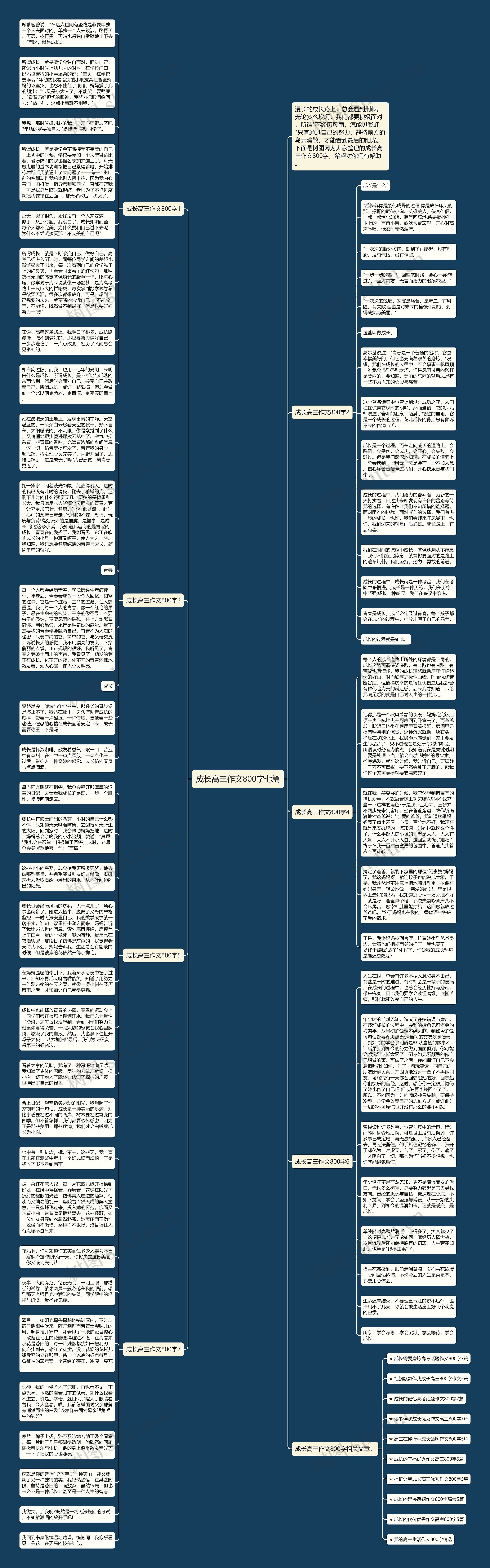 成长高三作文800字七篇思维导图