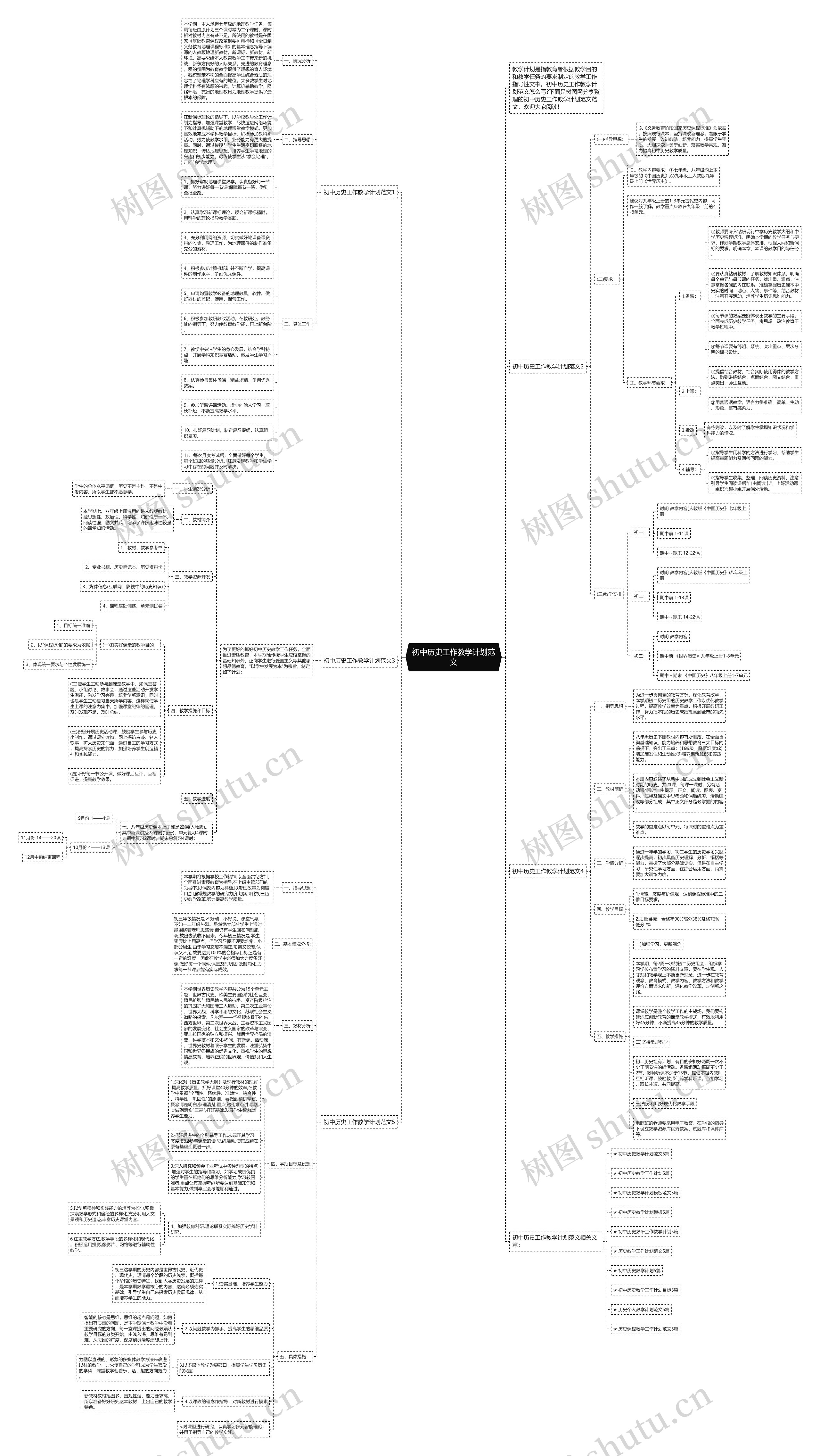 初中历史工作教学计划范文