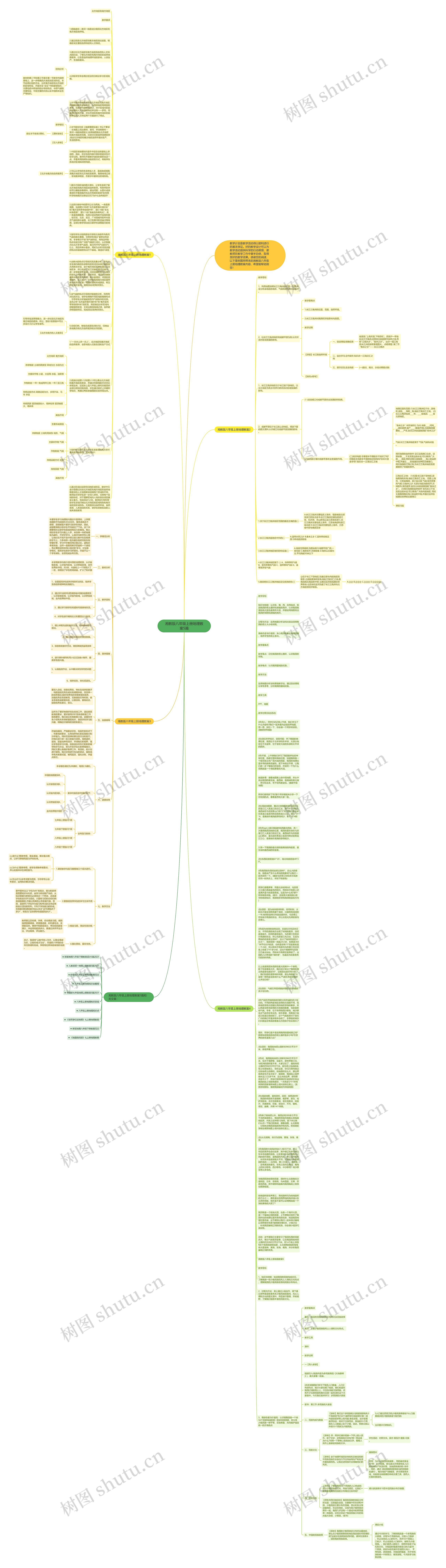 湘教版八年级上册地理教案5篇思维导图
