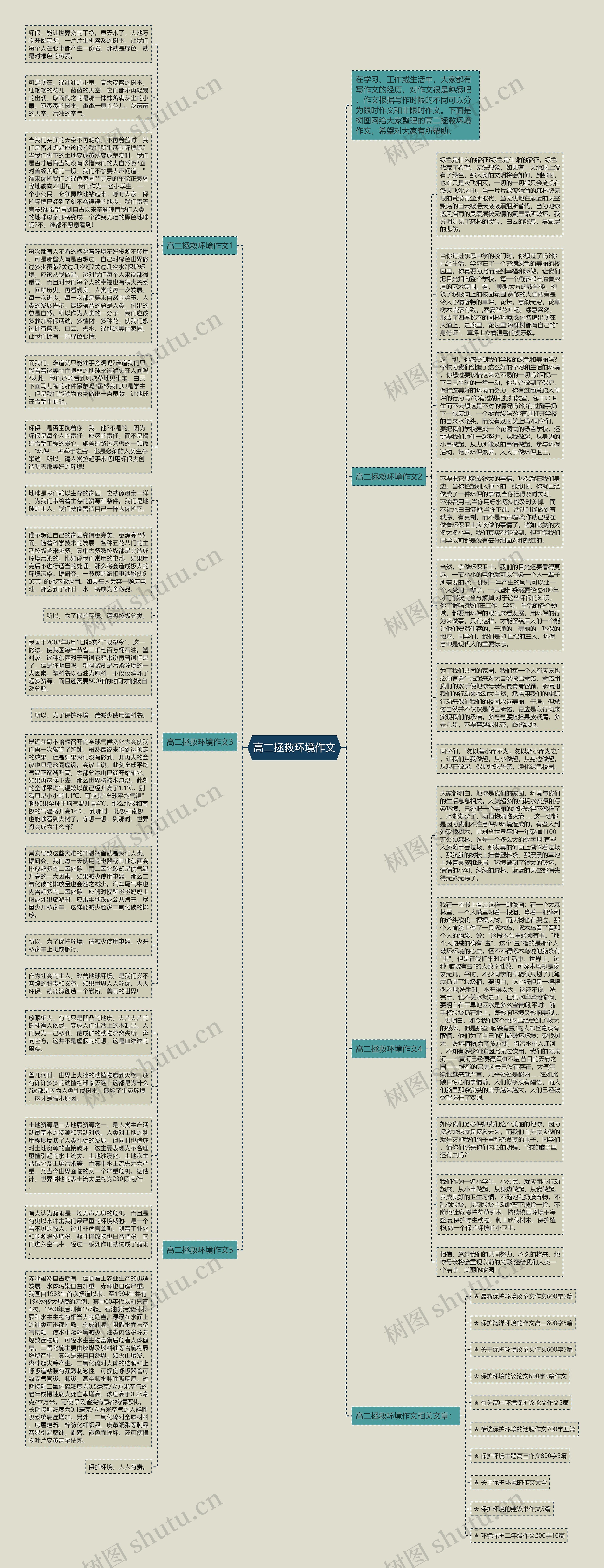 高二拯救环境作文思维导图