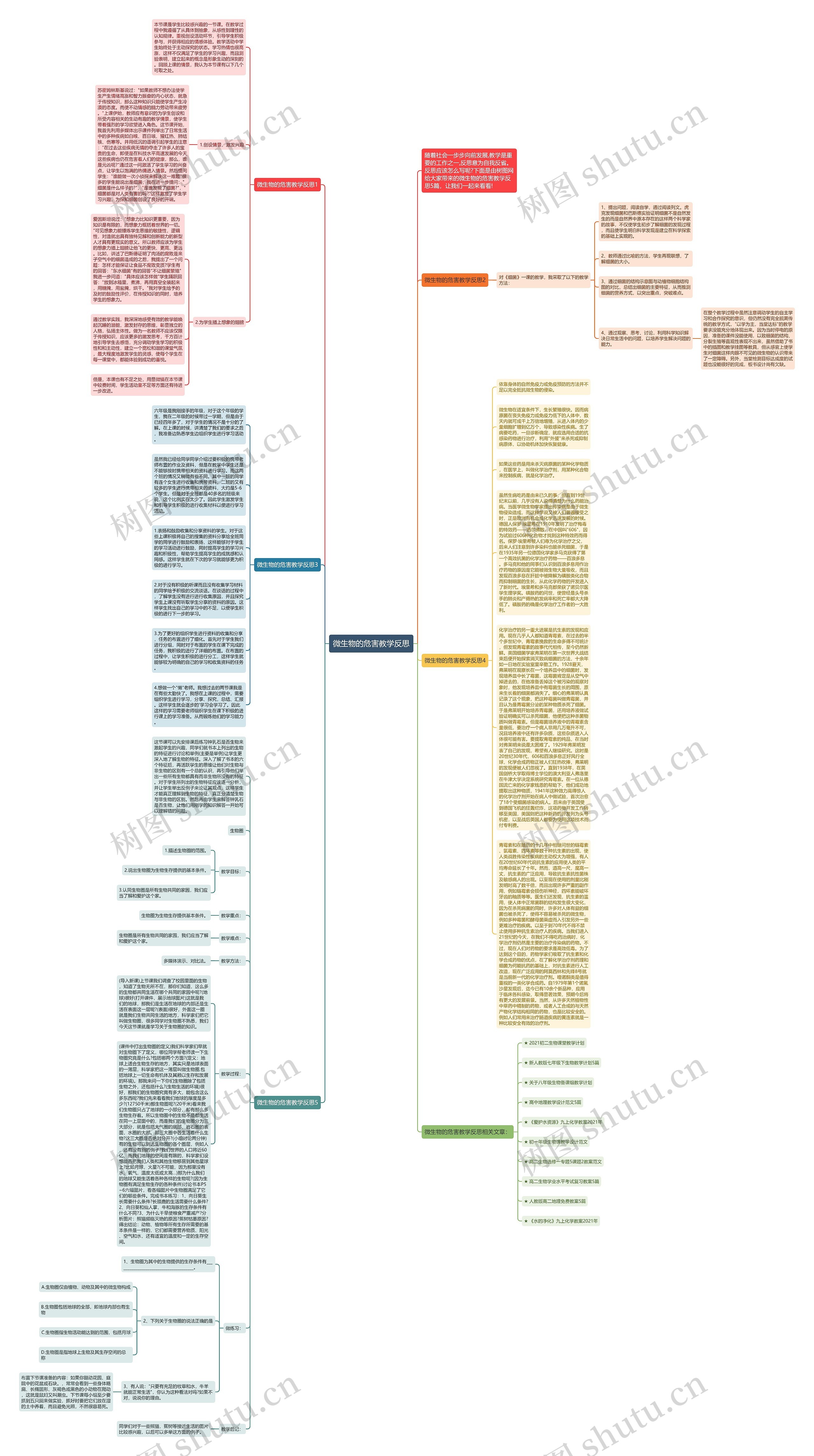 微生物的危害教学反思思维导图