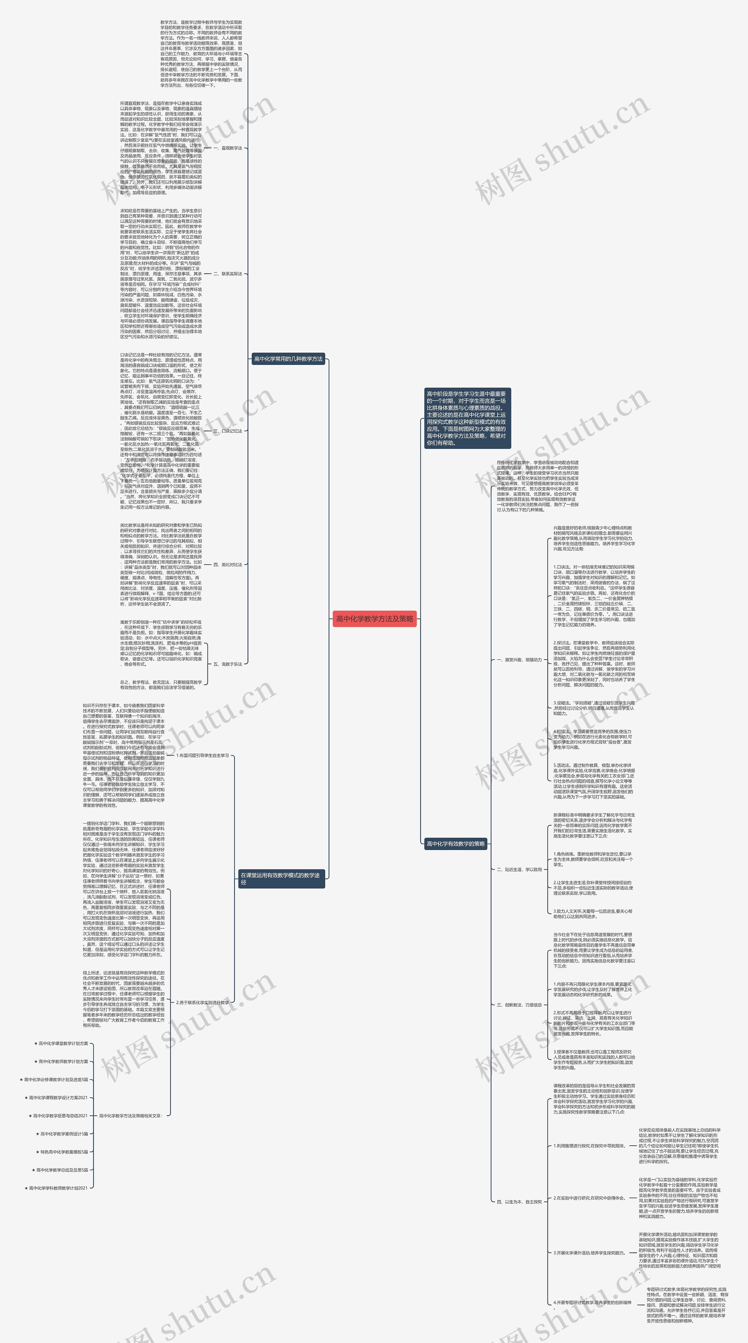 高中化学教学方法及策略