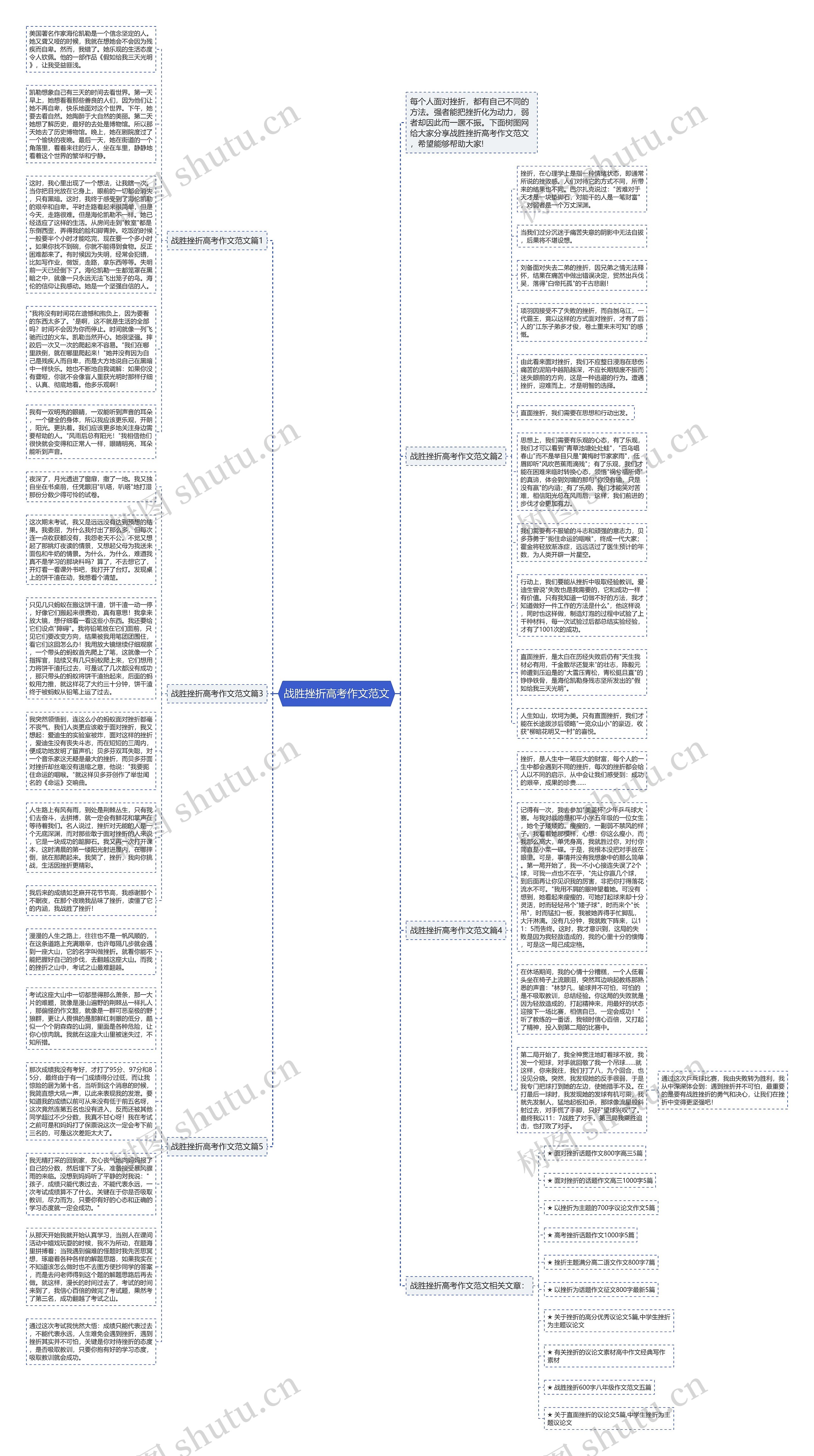 战胜挫折高考作文范文思维导图