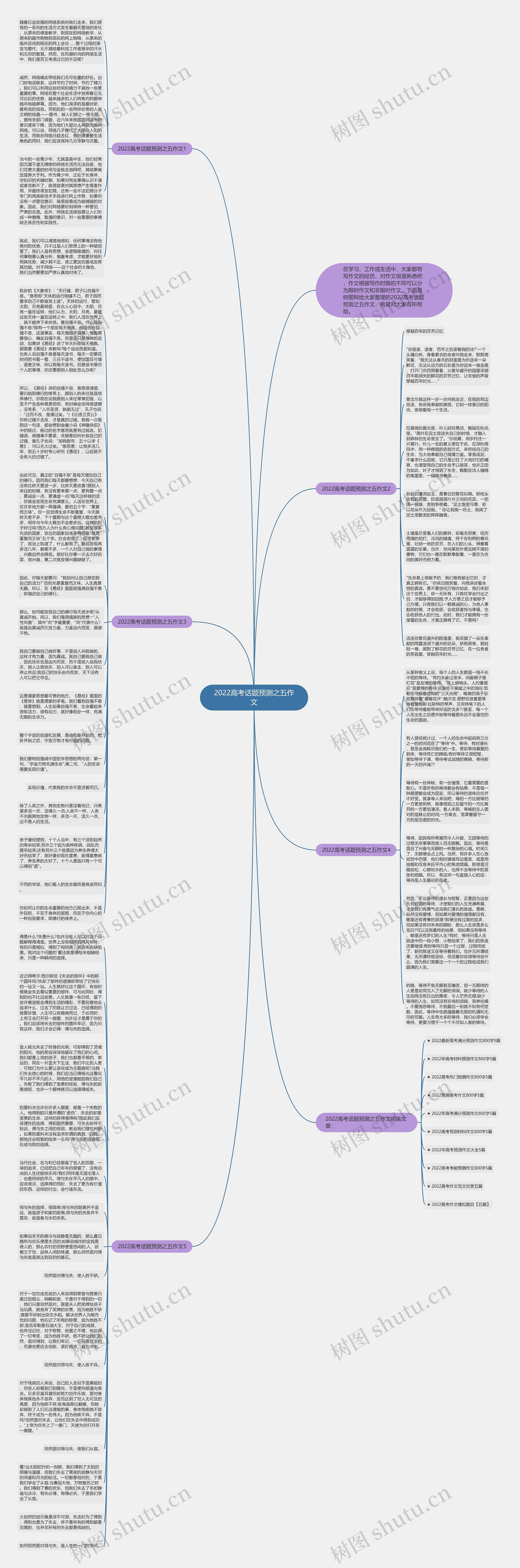 2022高考话题预测之五作文思维导图