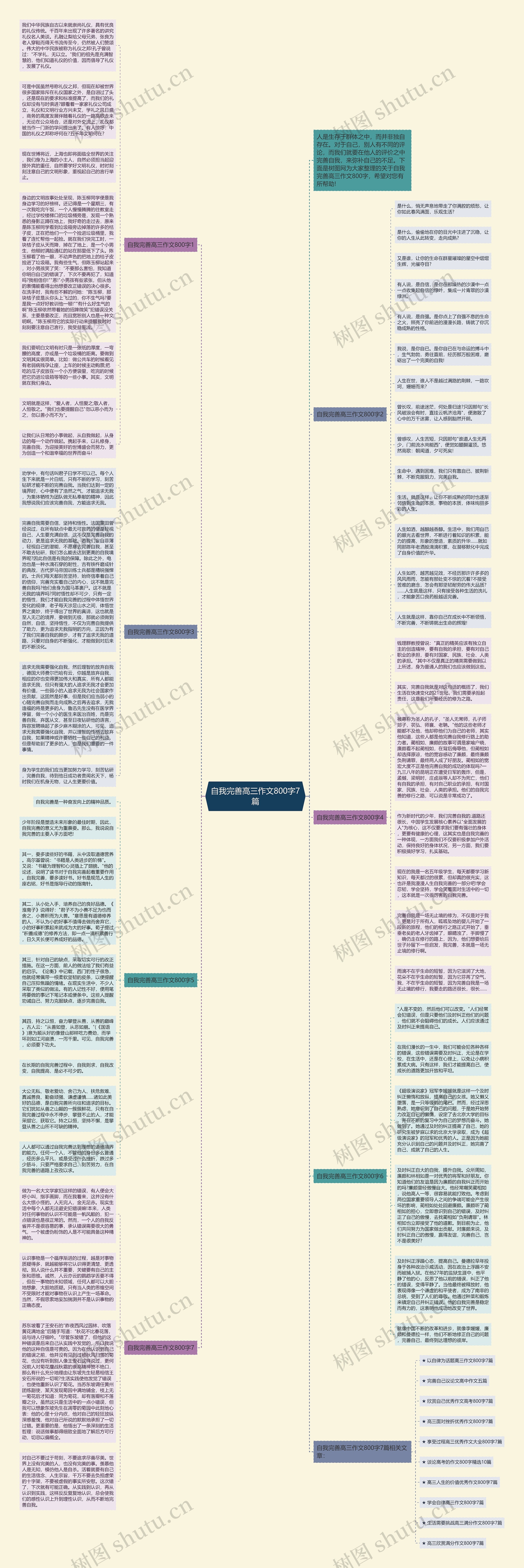 自我完善高三作文800字7篇思维导图
